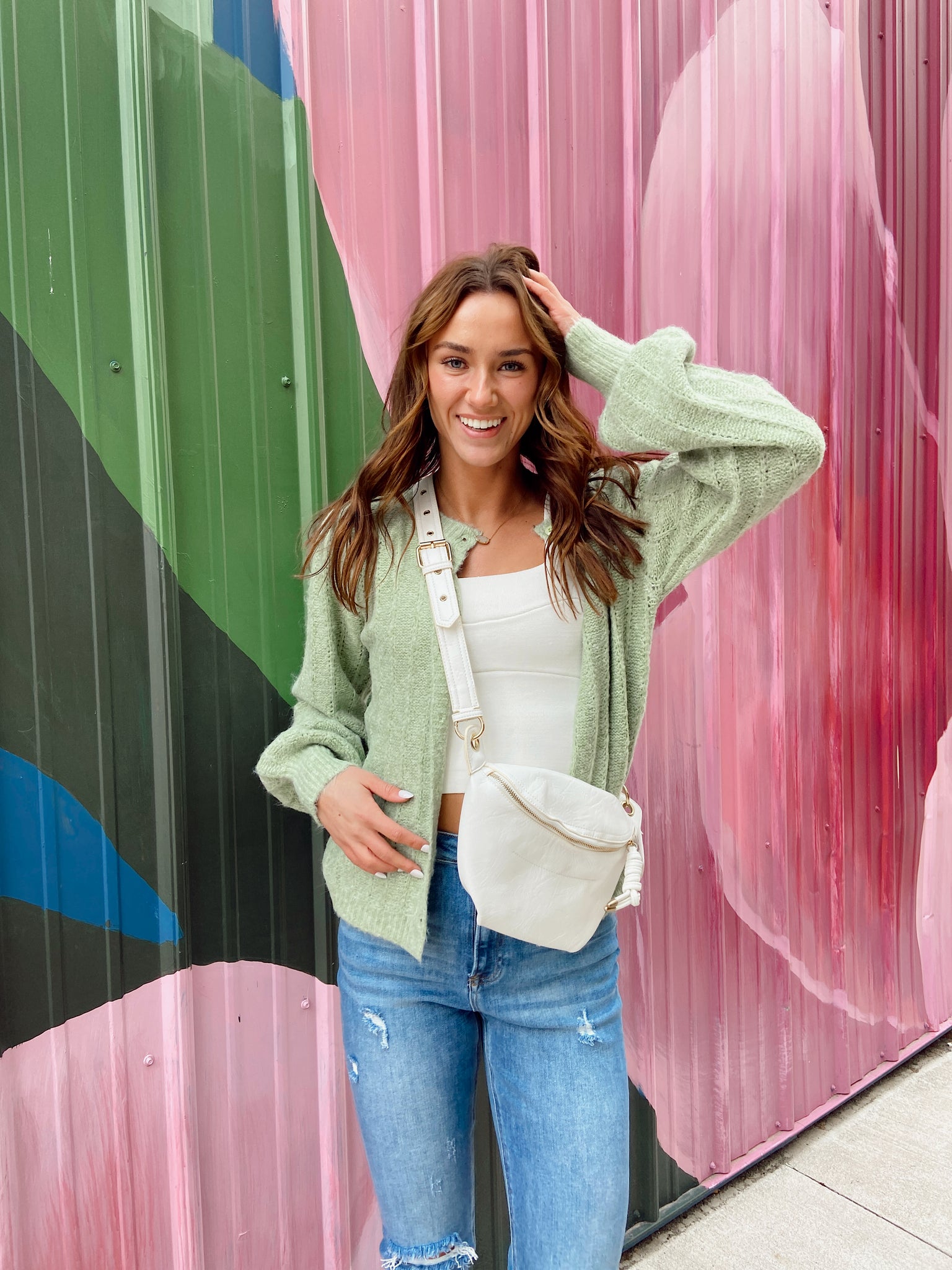 FINAL SALE- Everybody's Talking Lime Cardigan