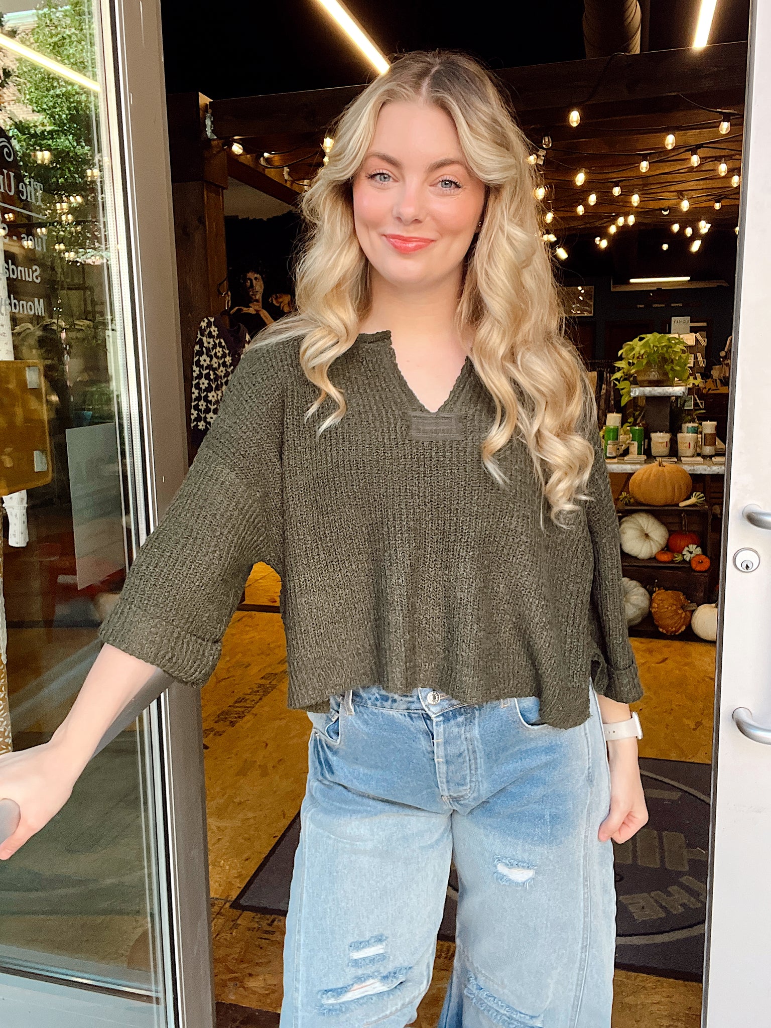 My Fav Dark Olive Sweater