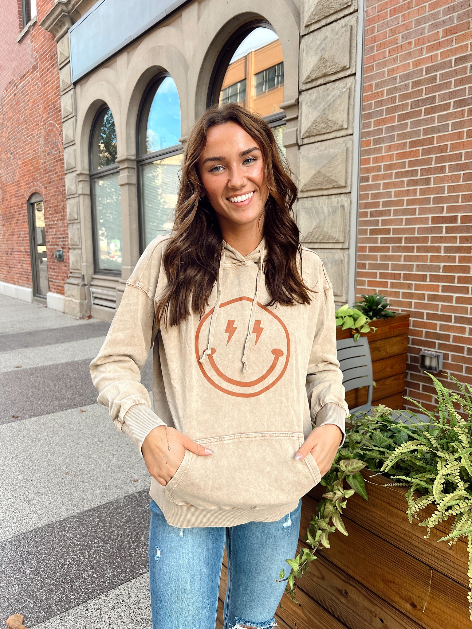 Smiley Face Camel Hoodie