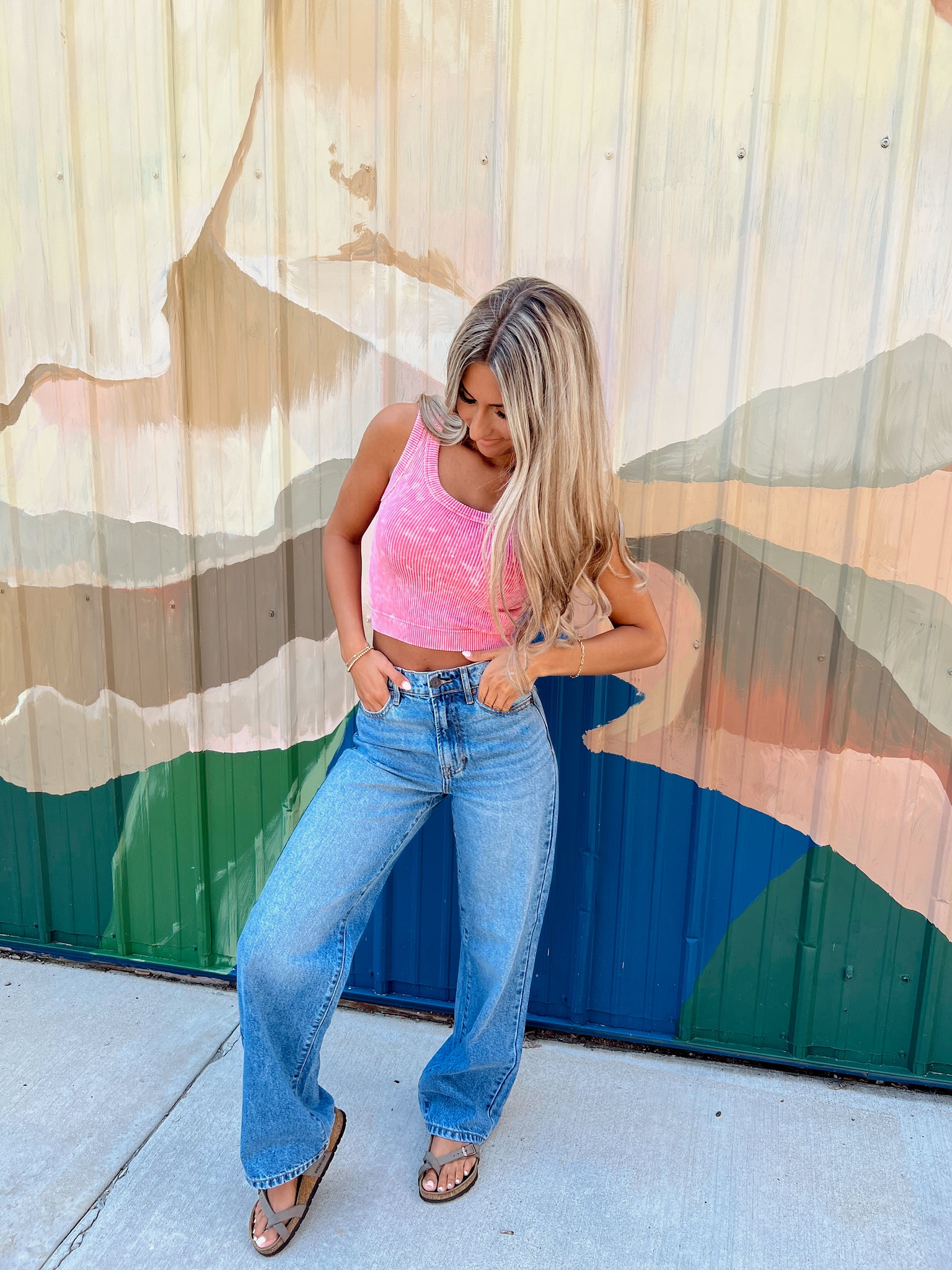Conway Medium Wash Dad Jeans