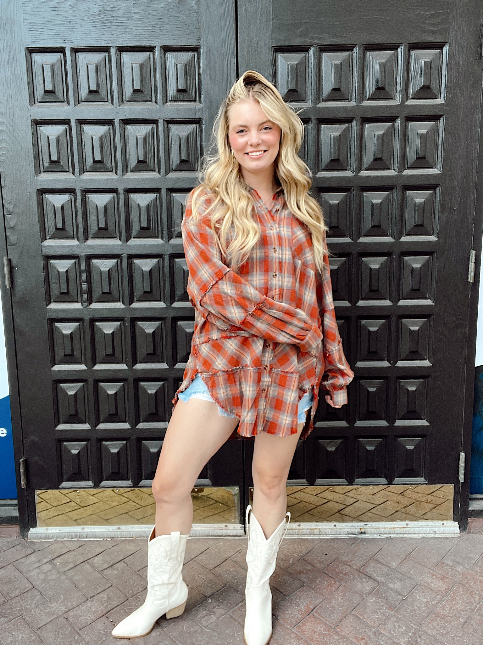 Apple Cider Red Button Down Flannel