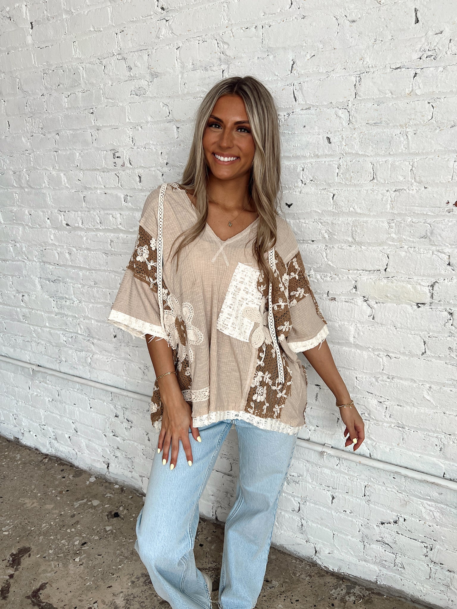 Petals and Lace Hooded Top