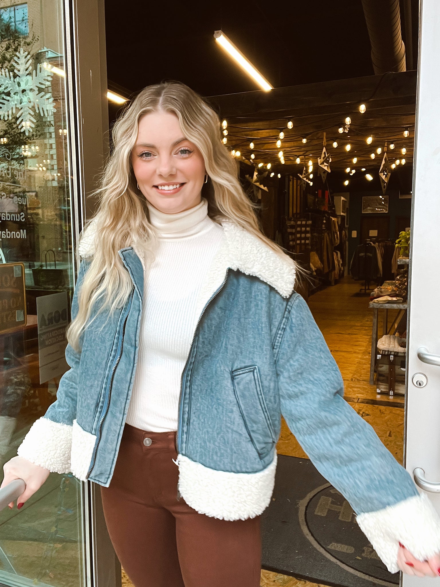 FINAL SALE- Oh So Retro Sherpa Lined Jacket