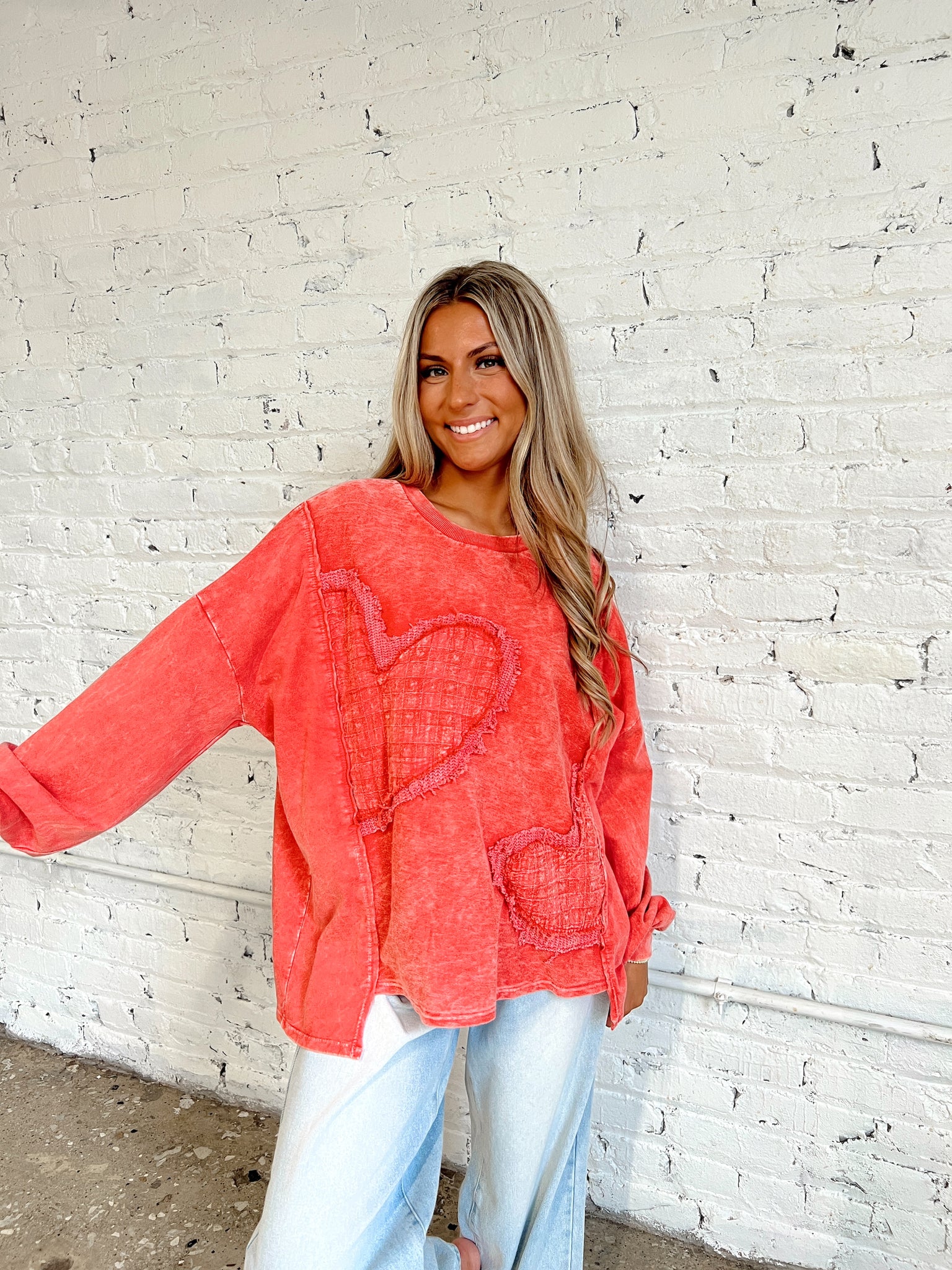Be My Valentine Coral Top