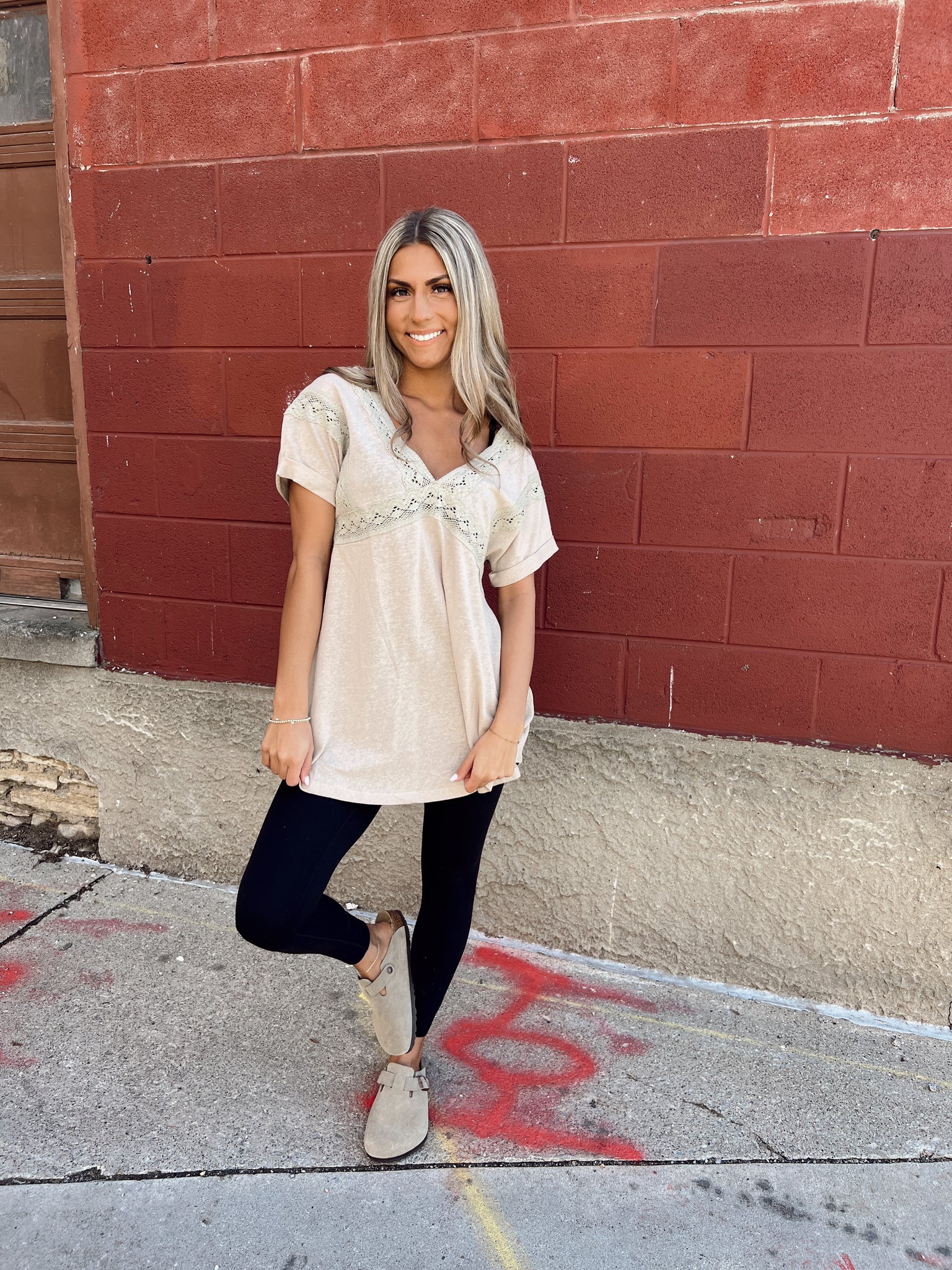 She's Everything Oatmeal Tunic