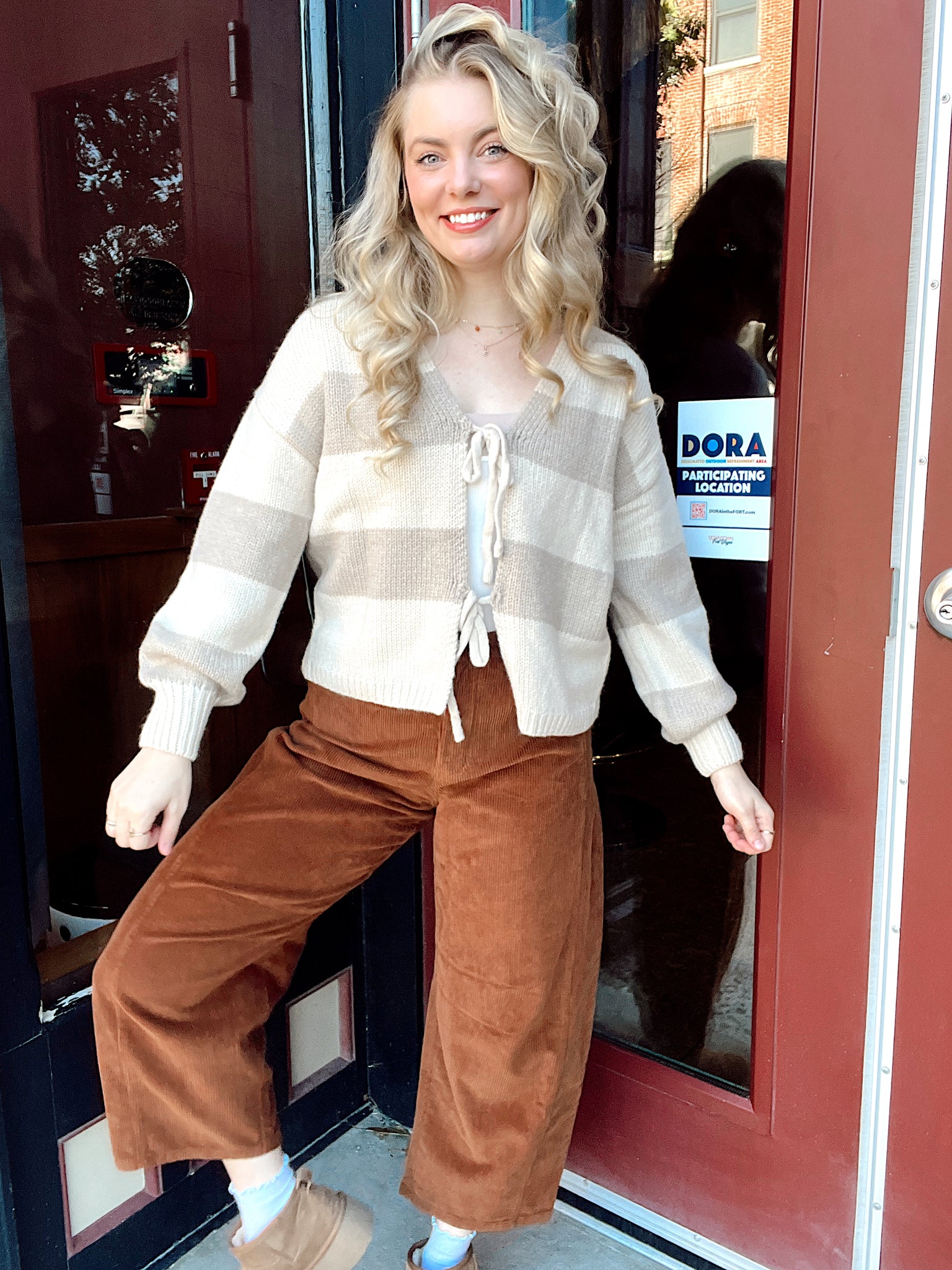 Bows and Ties Stripe Sweater