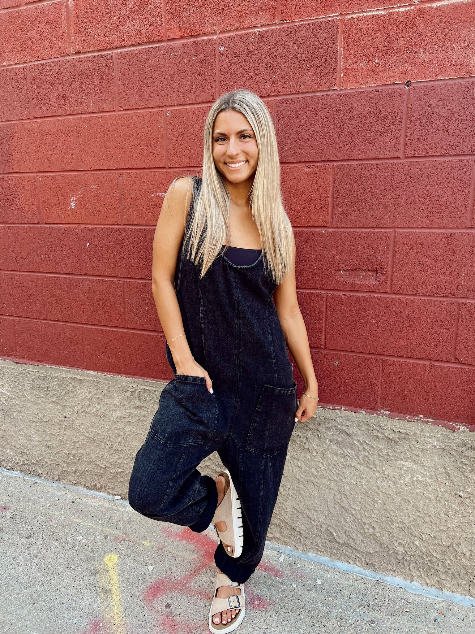 Nocturnal Ash Black Overall Jumpsuit