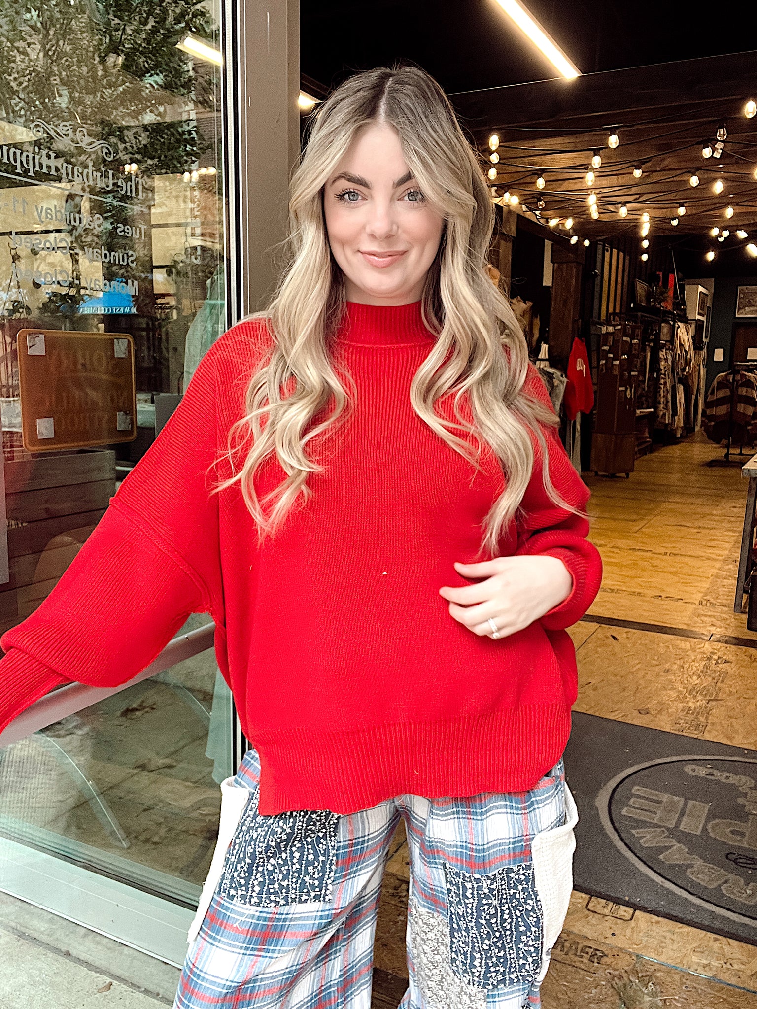 Night In Sweater Ruby Red