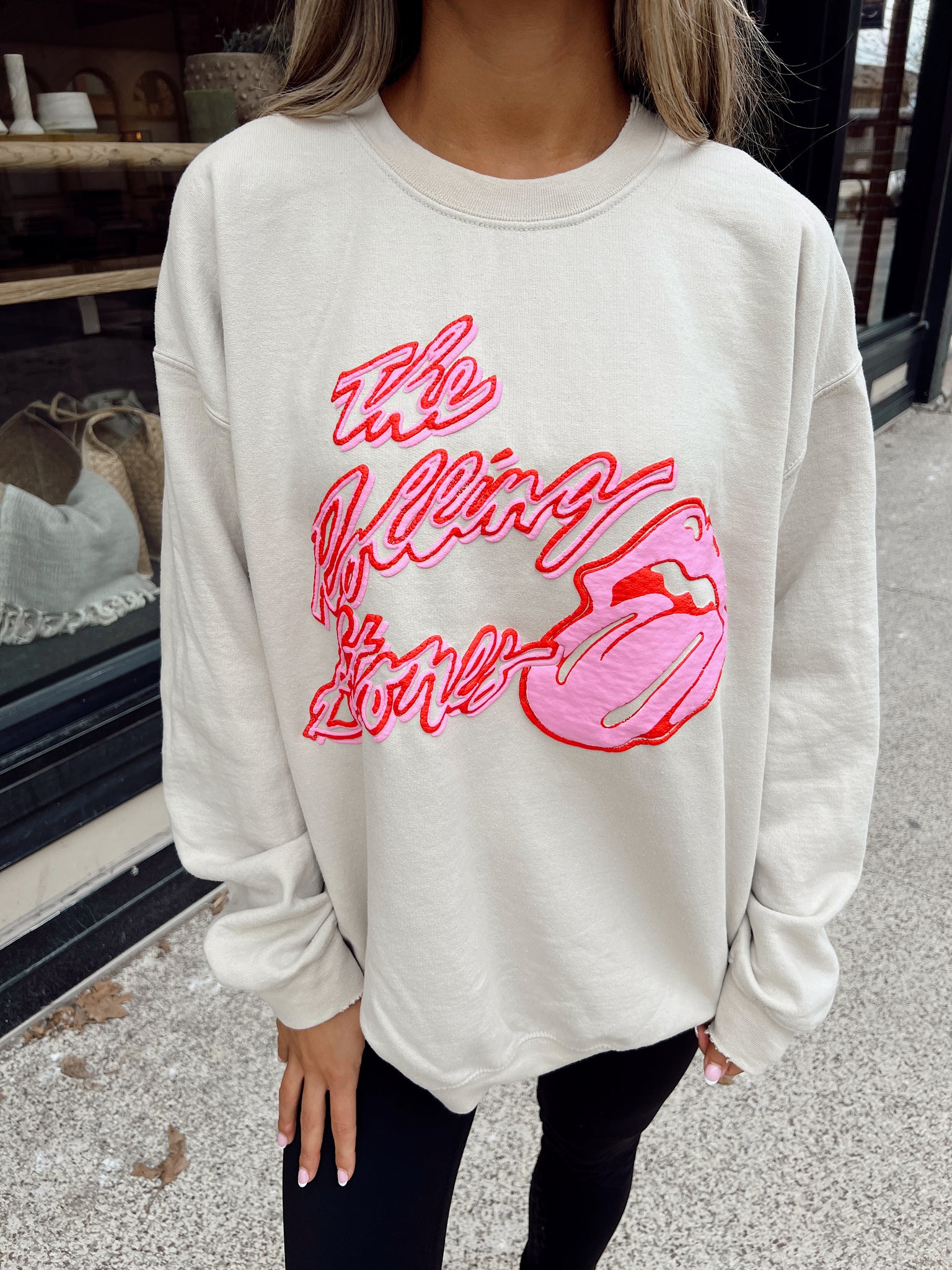 The Rolling Stones Beige Sweatshirt