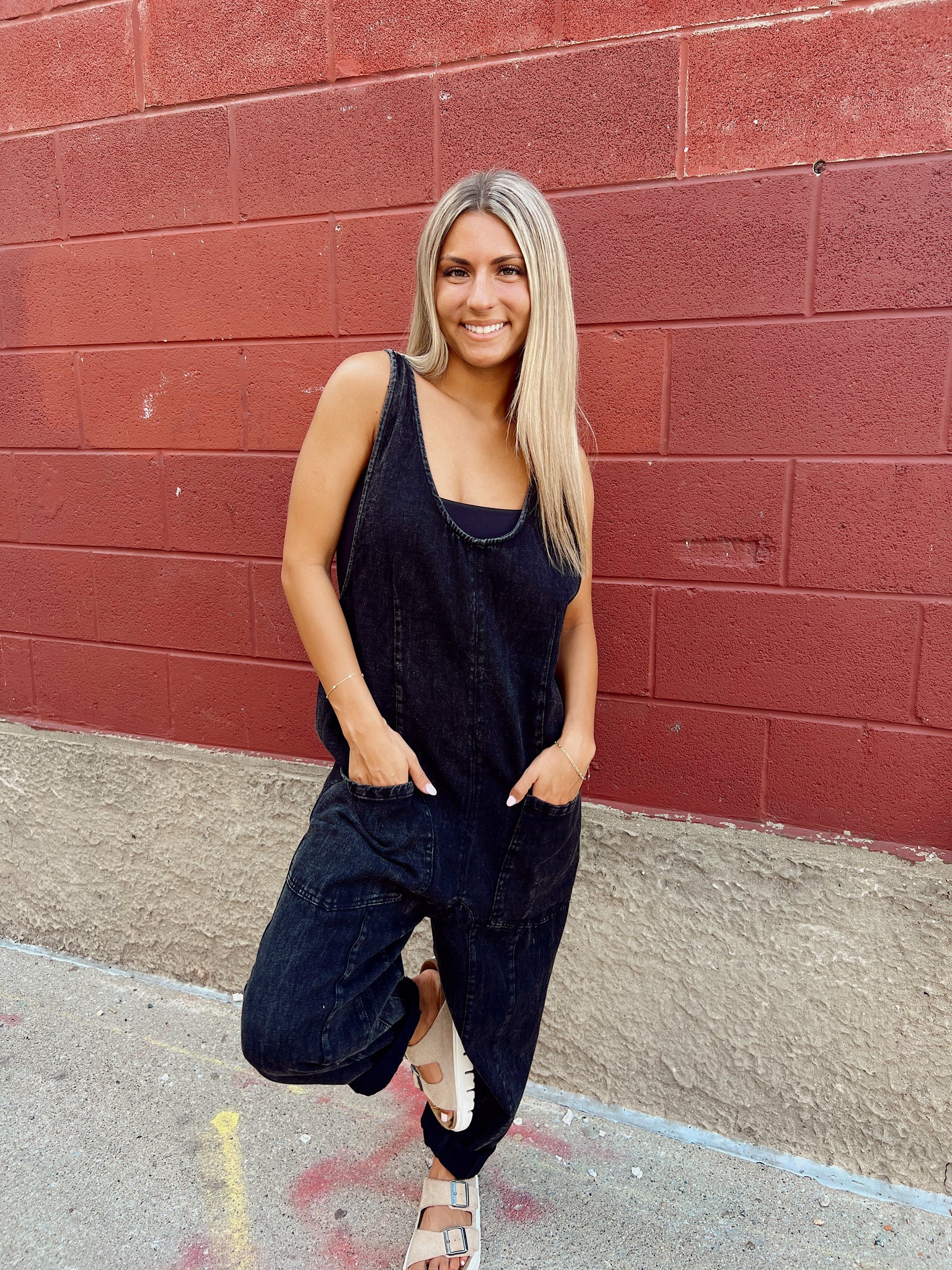Nocturnal Ash Black Overall Jumpsuit