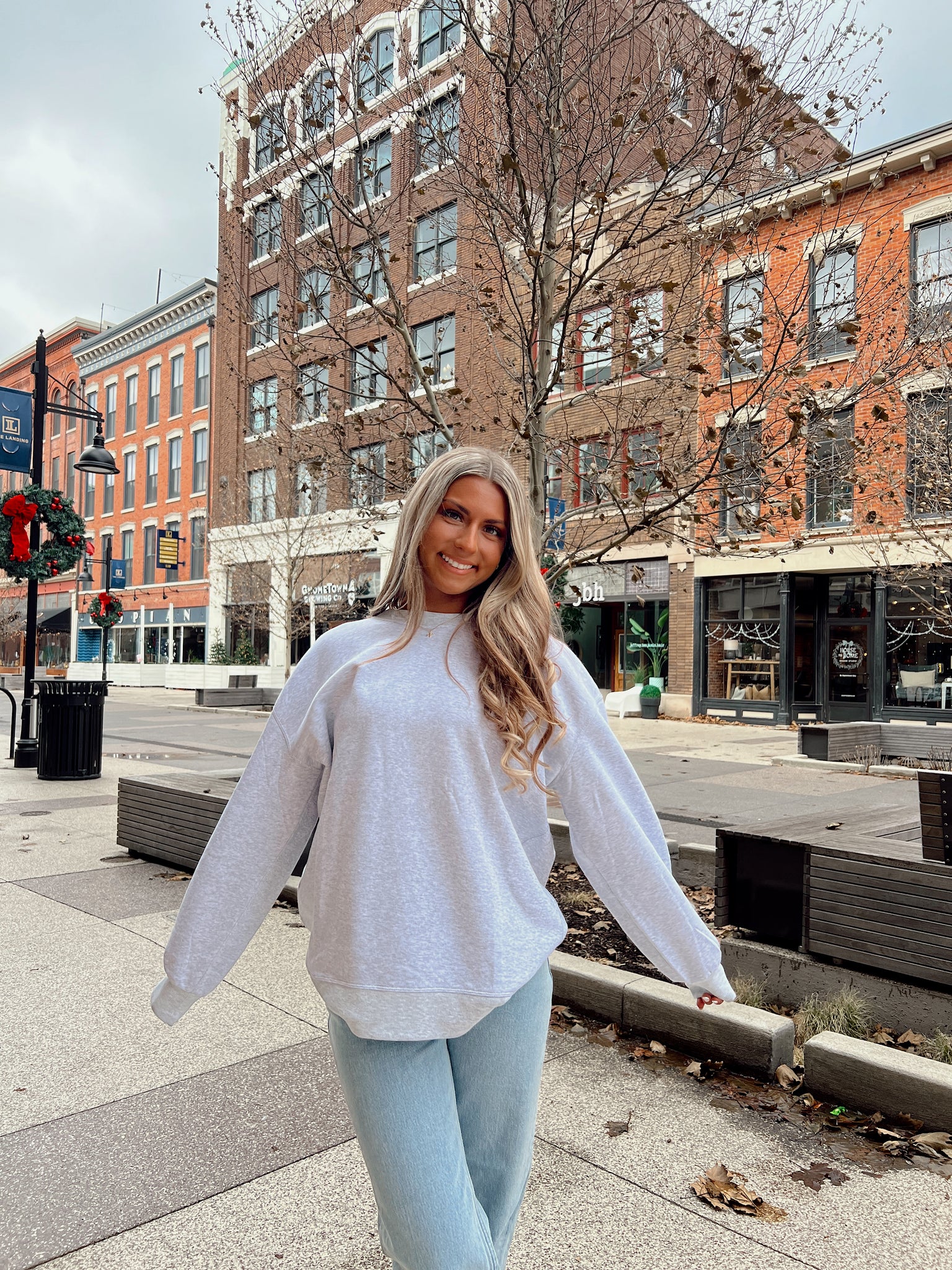 Get Your Flirt On Heather Grey Sweatshirt