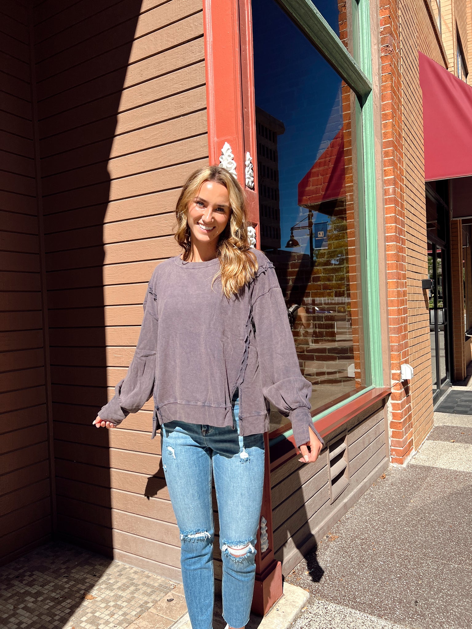 Mountain High Navy Sweatshirt