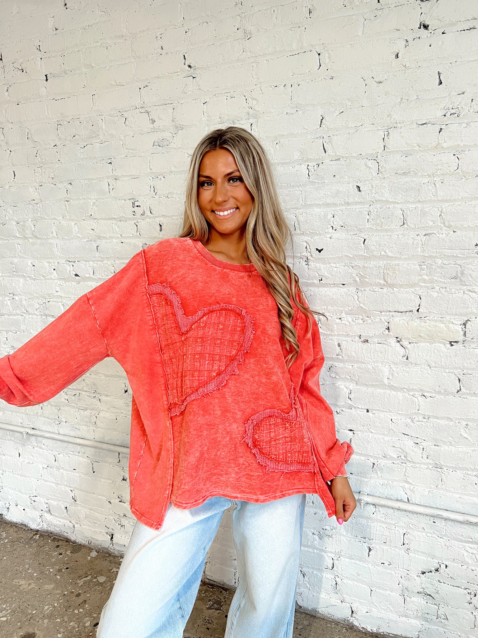 Be My Valentine Coral Top