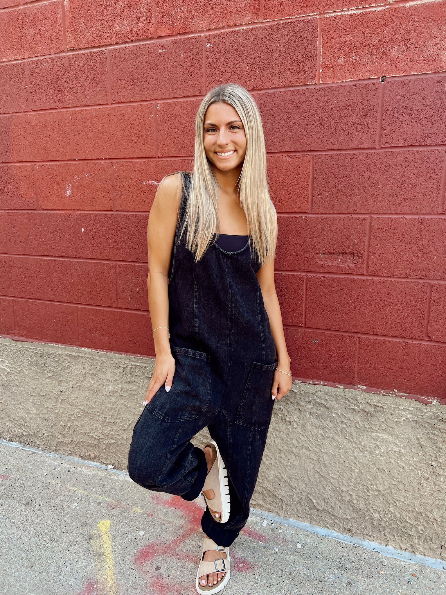 Nocturnal Ash Black Overall Jumpsuit