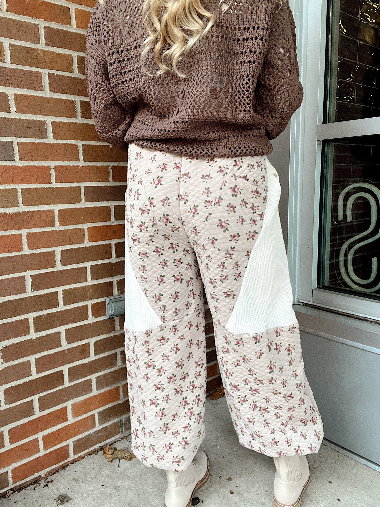 Meadow Dreamers Tan Quilted Pants