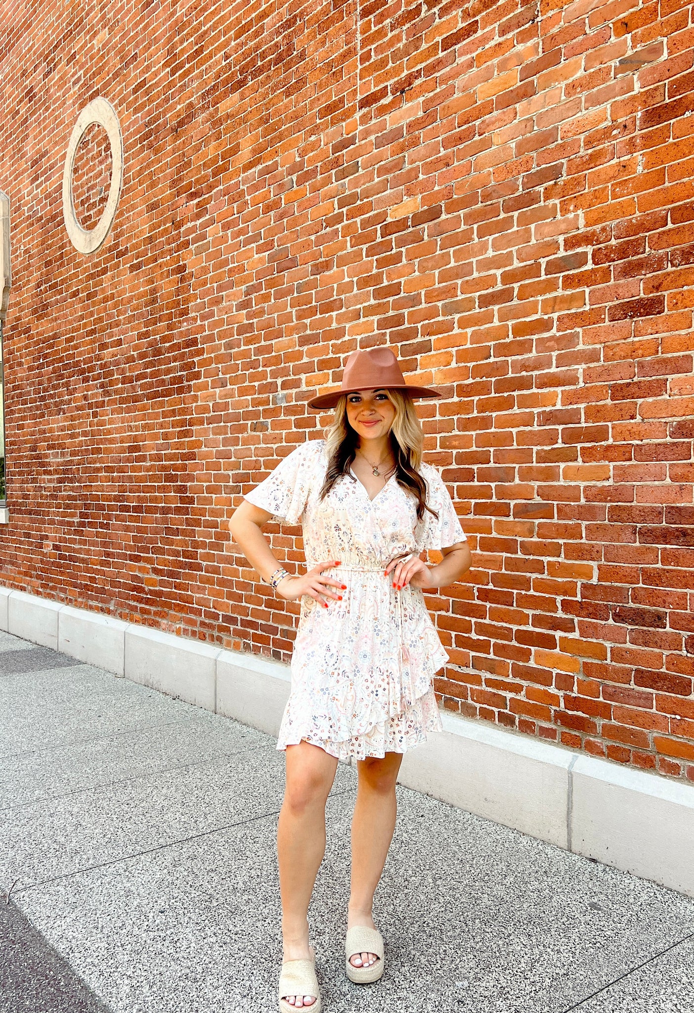 FINAL SALE- Ready Or Not Natural Floral Dress