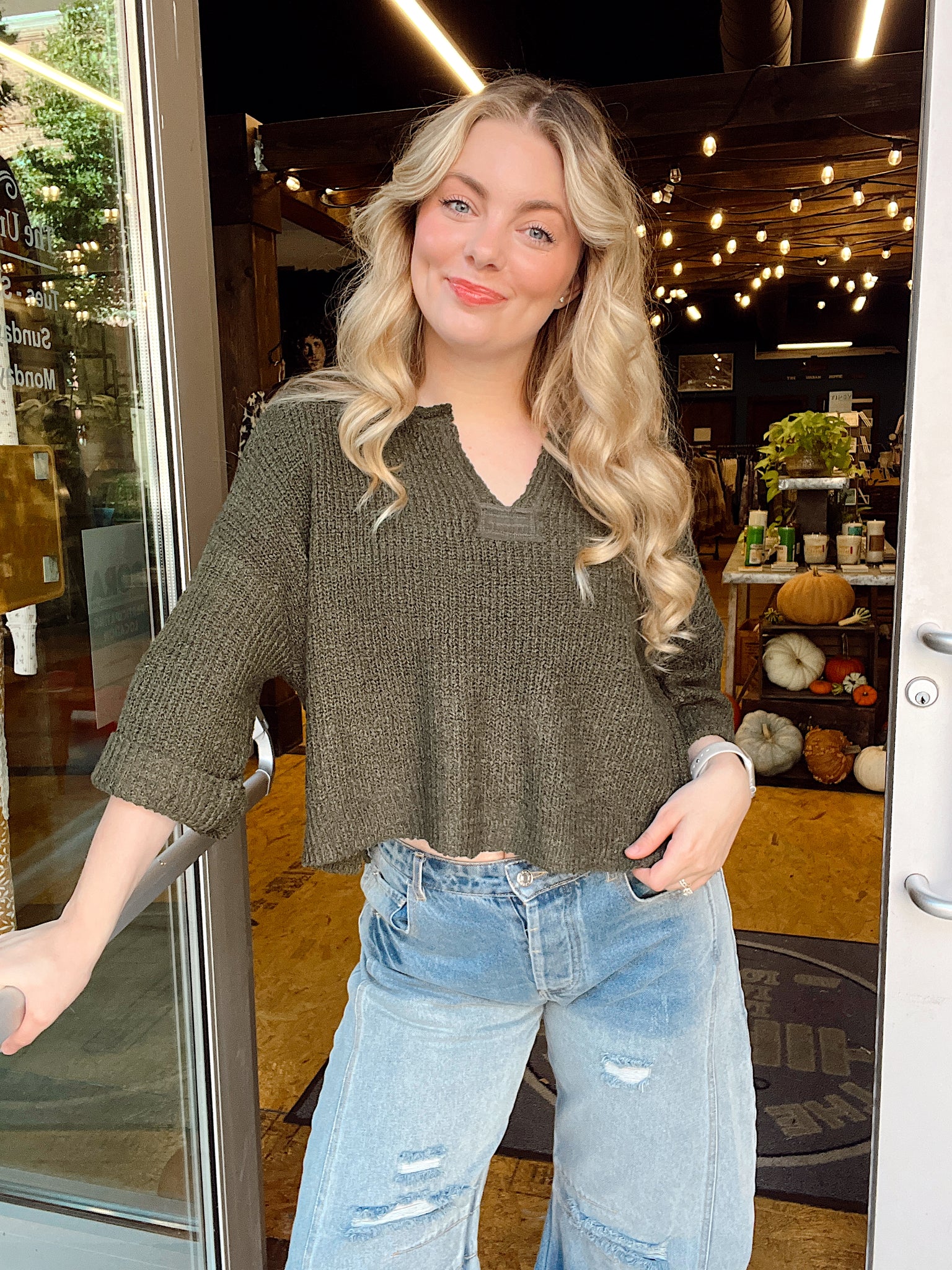 My Fav Dark Olive Sweater