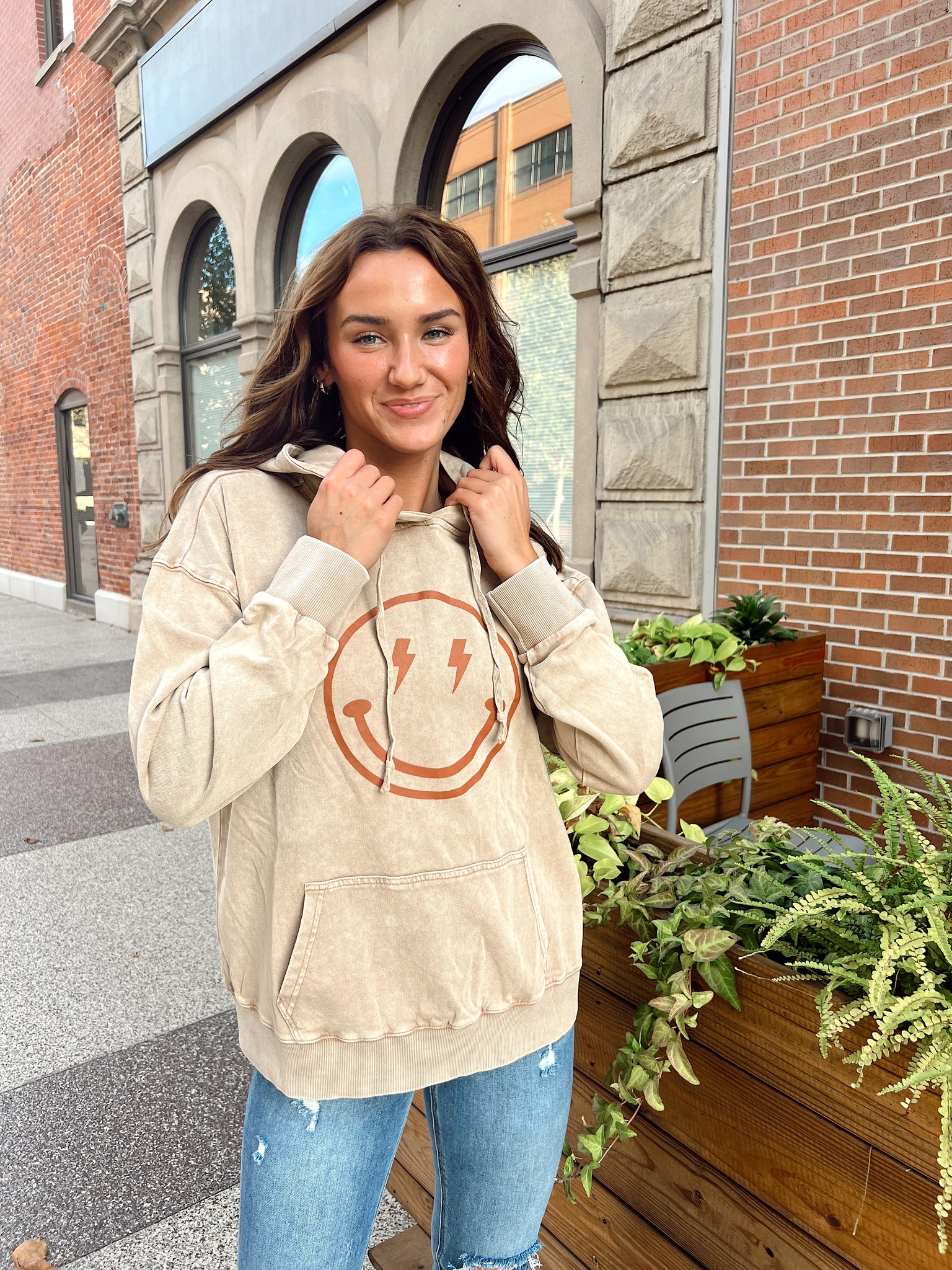 Smiley Face Camel Hoodie