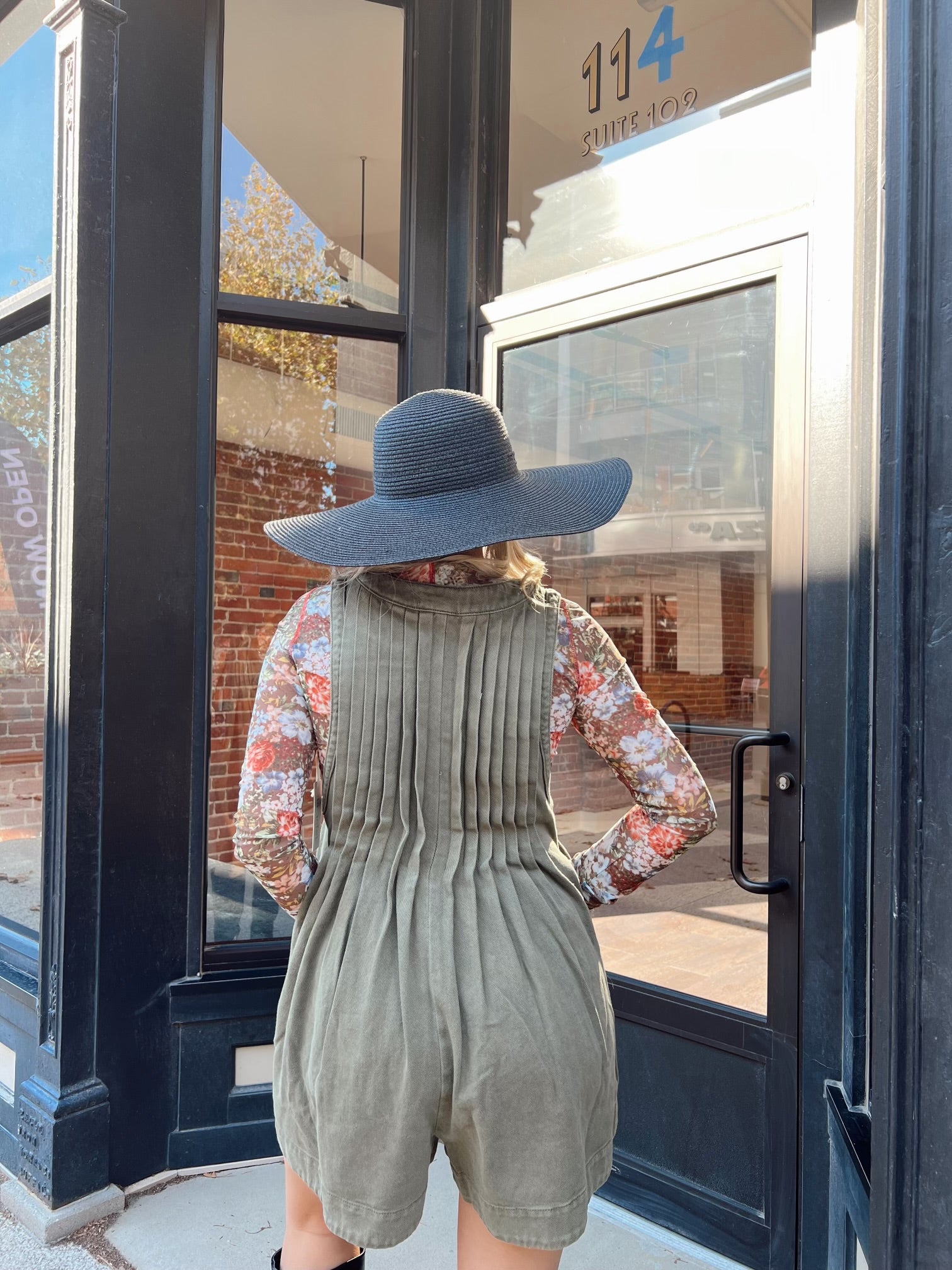 Give Thanks Olive Romper