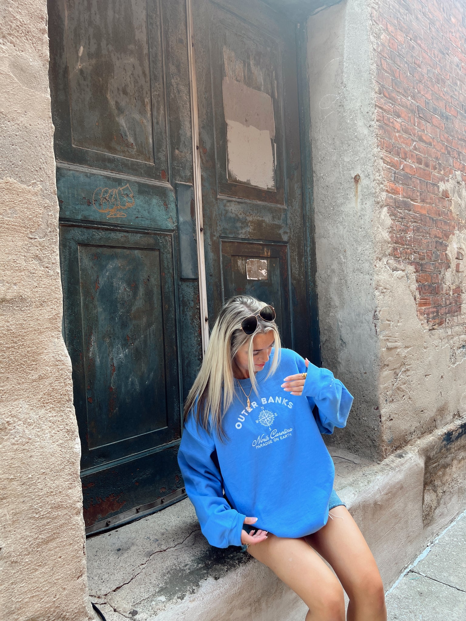 Paradise On Earth OBX Blue Sweatshirt