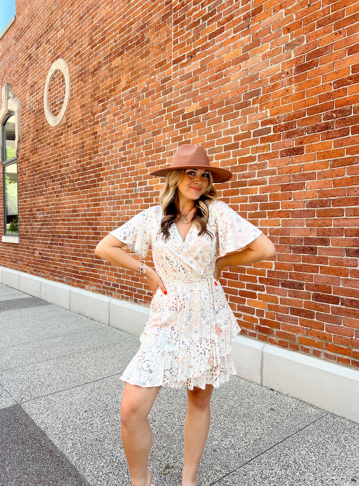 FINAL SALE- Ready Or Not Natural Floral Dress