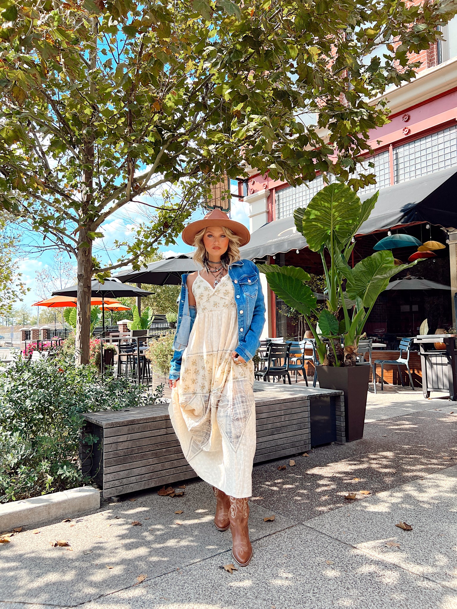 Yellow Haze Patchwork Maxi Dress