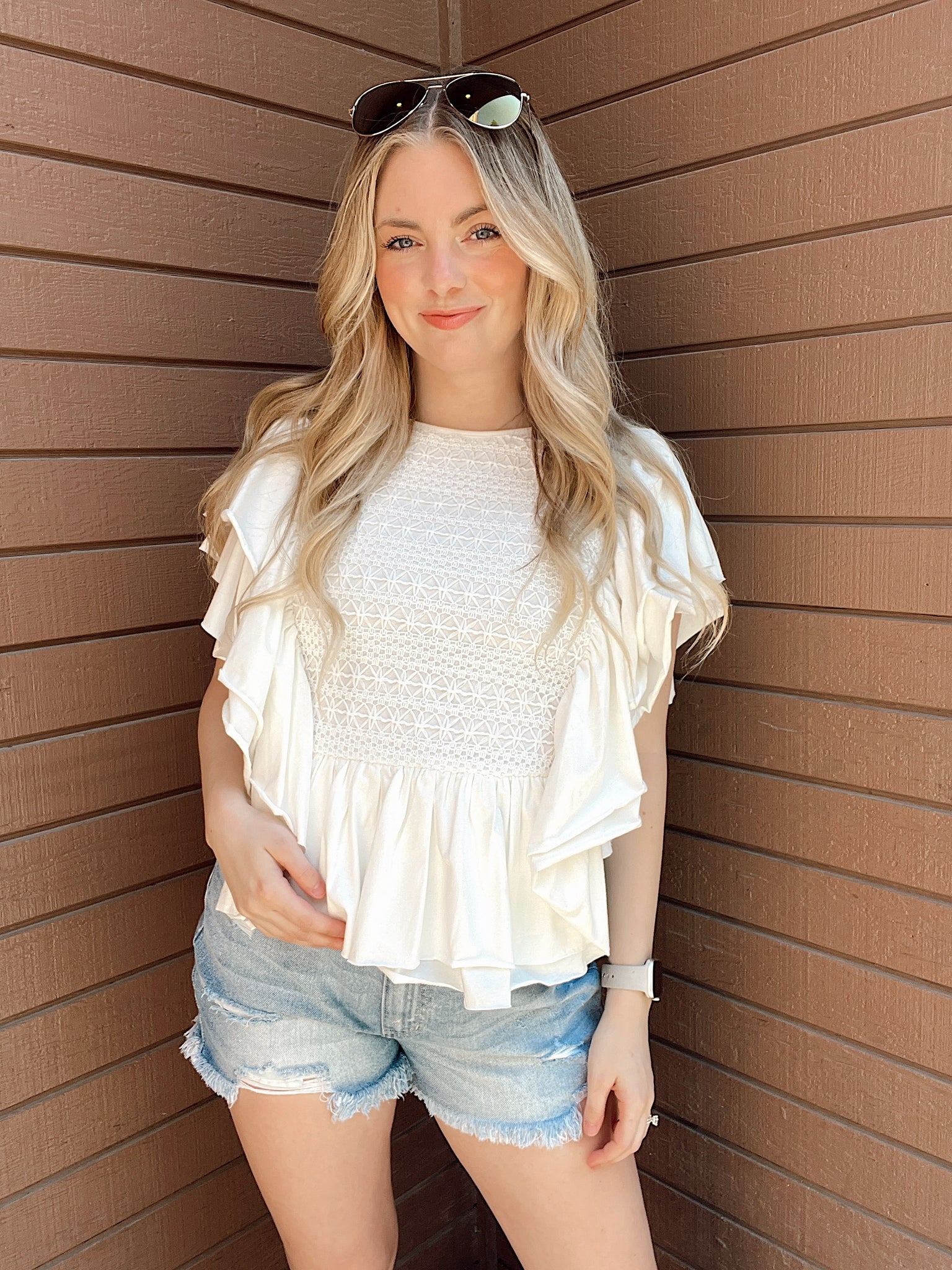 Sweet Thang Ivory Lace Blouse