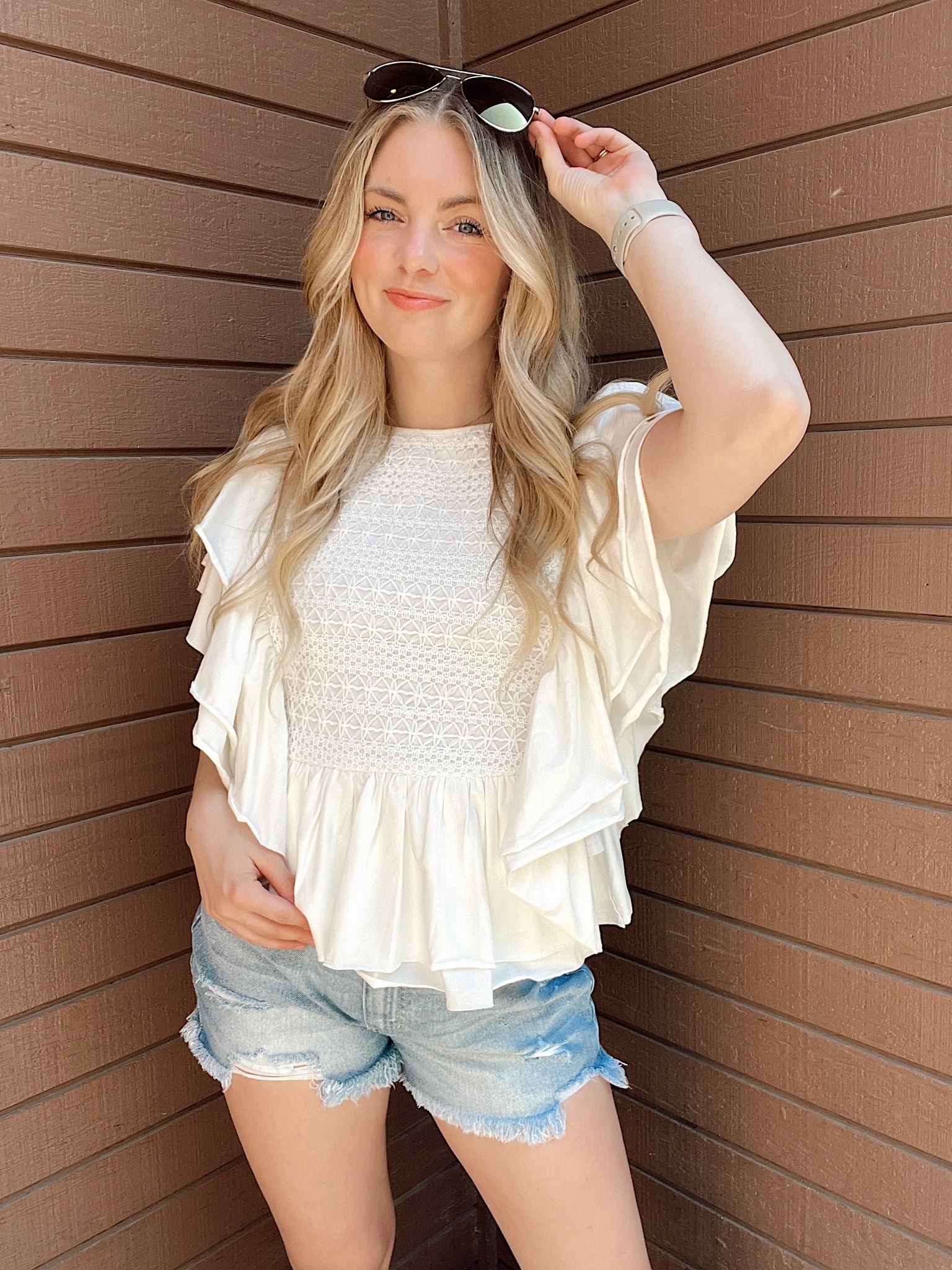 Sweet Thang Ivory Lace Blouse