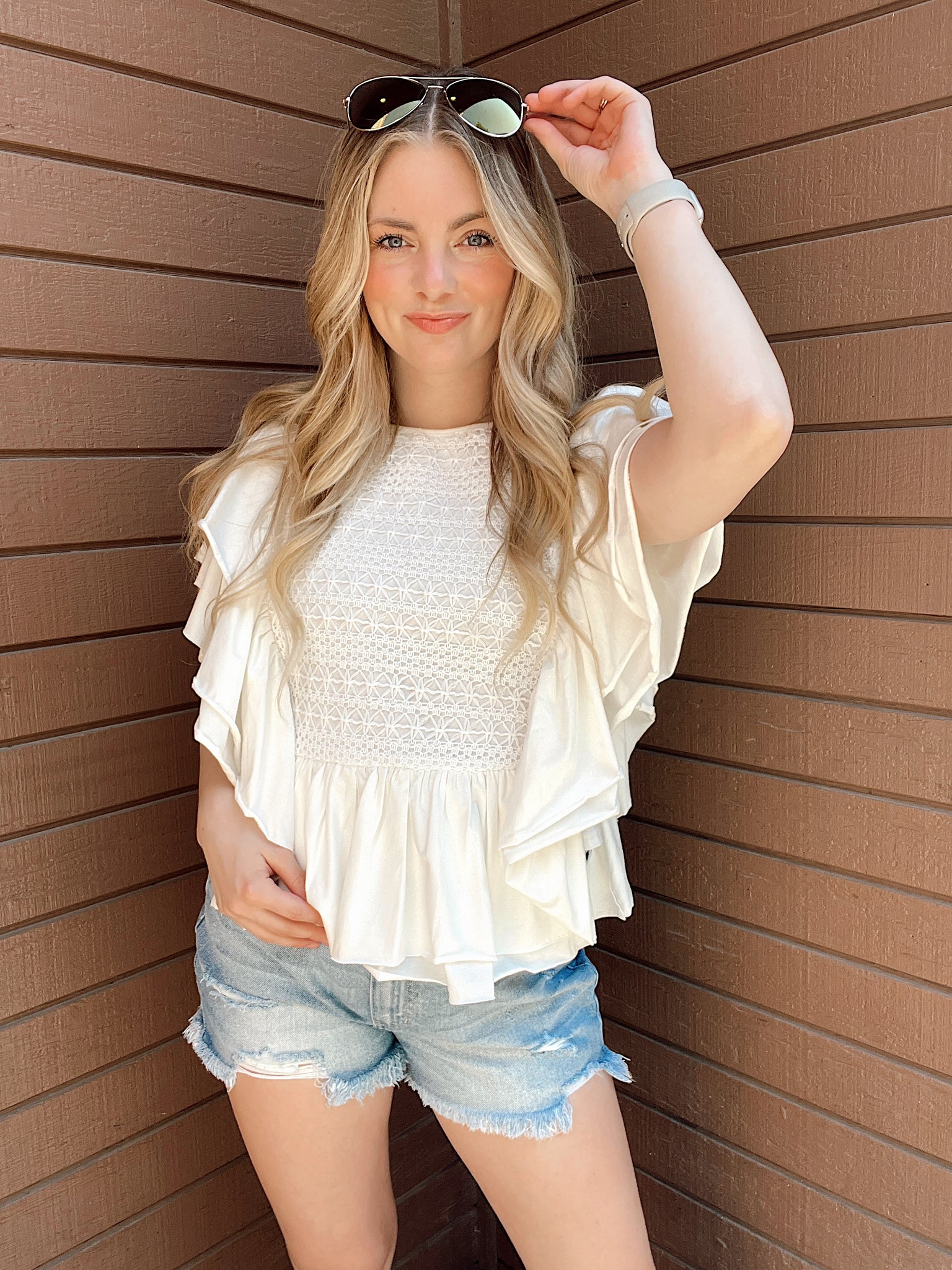 Sweet Thang Ivory Lace Blouse