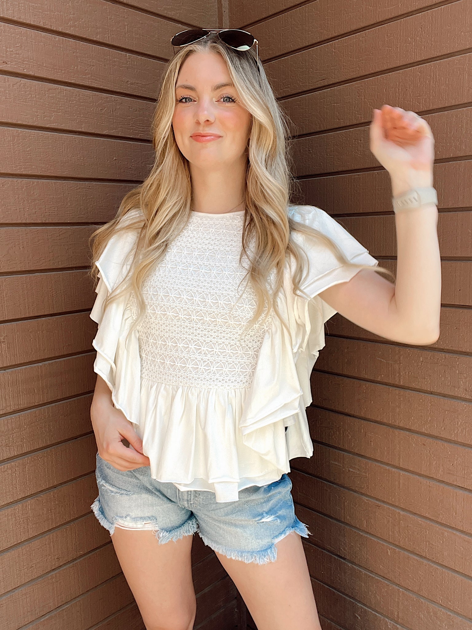 Sweet Thang Ivory Lace Blouse