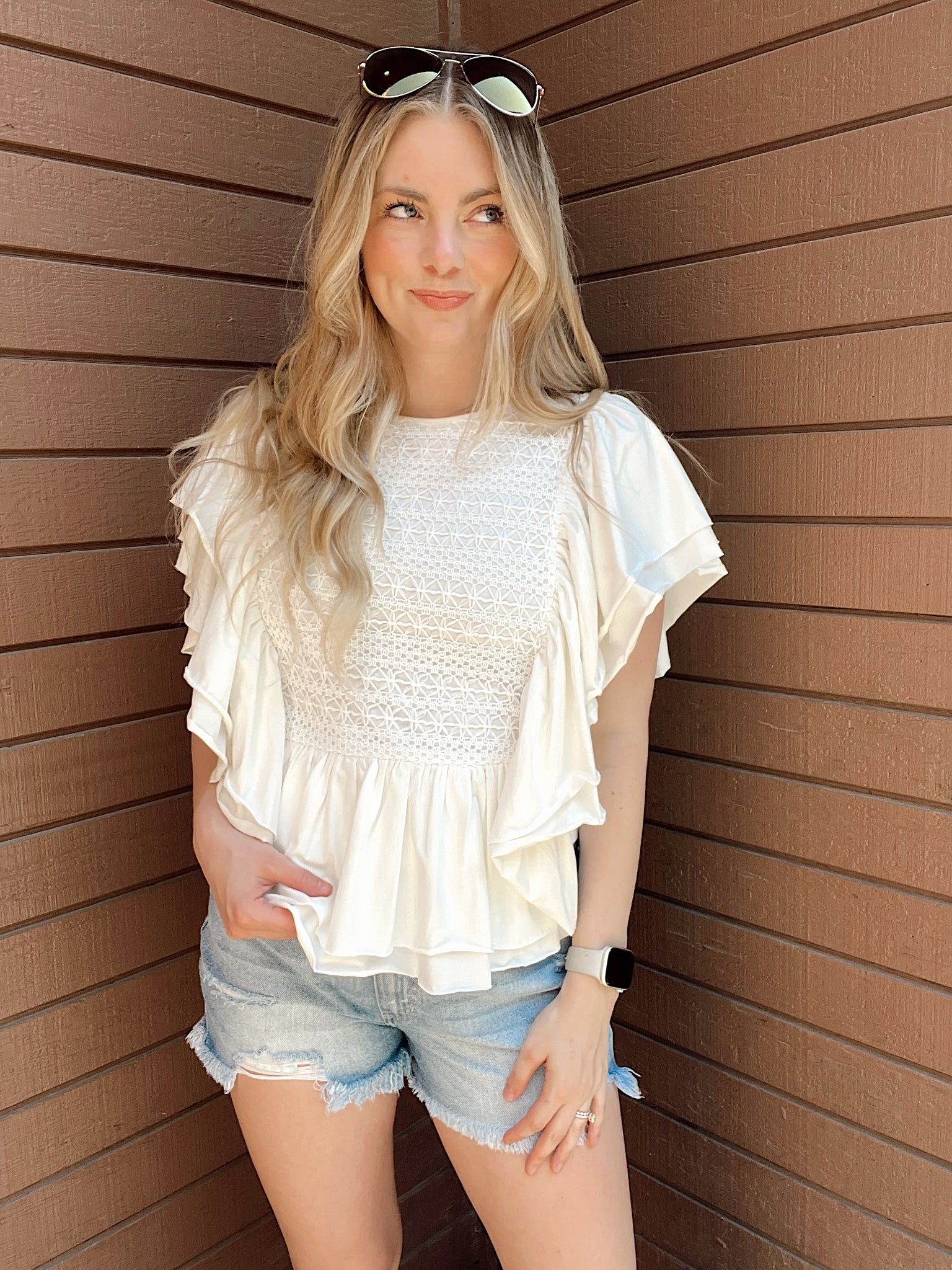 Sweet Thang Ivory Lace Blouse