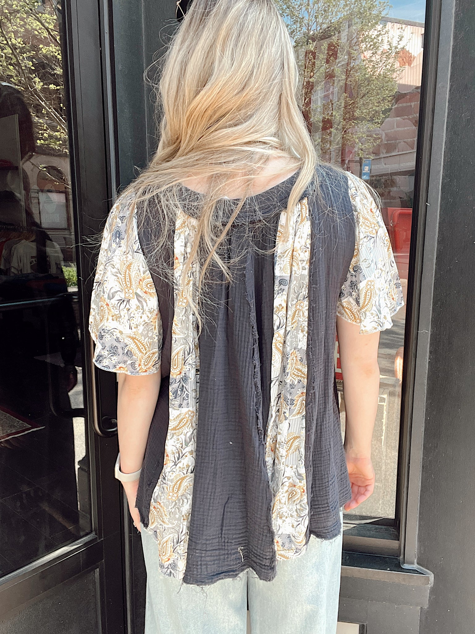 All The Vibes Charcoal Top