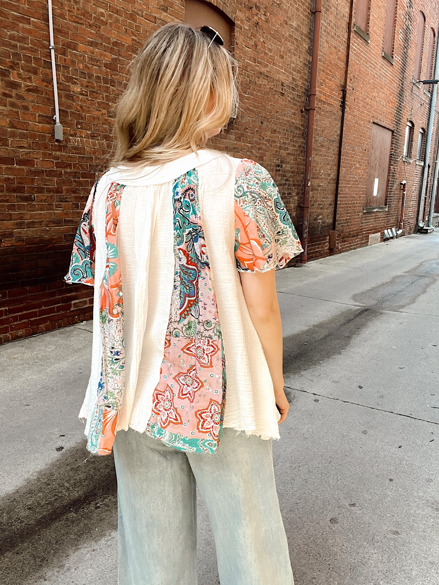 All The Vibes Off White Top