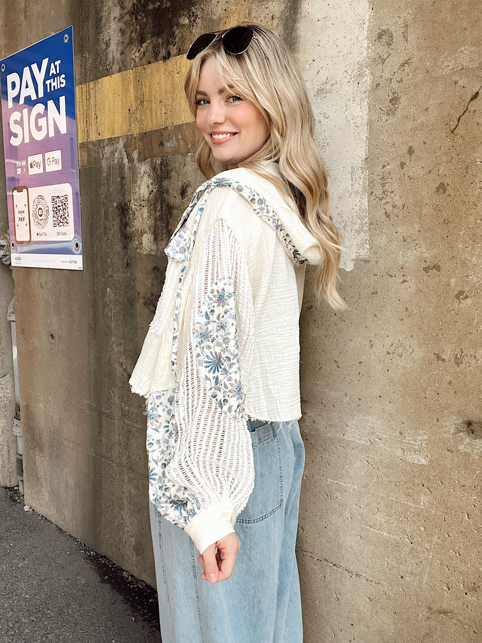 Stay Groovy Button Down Pullover