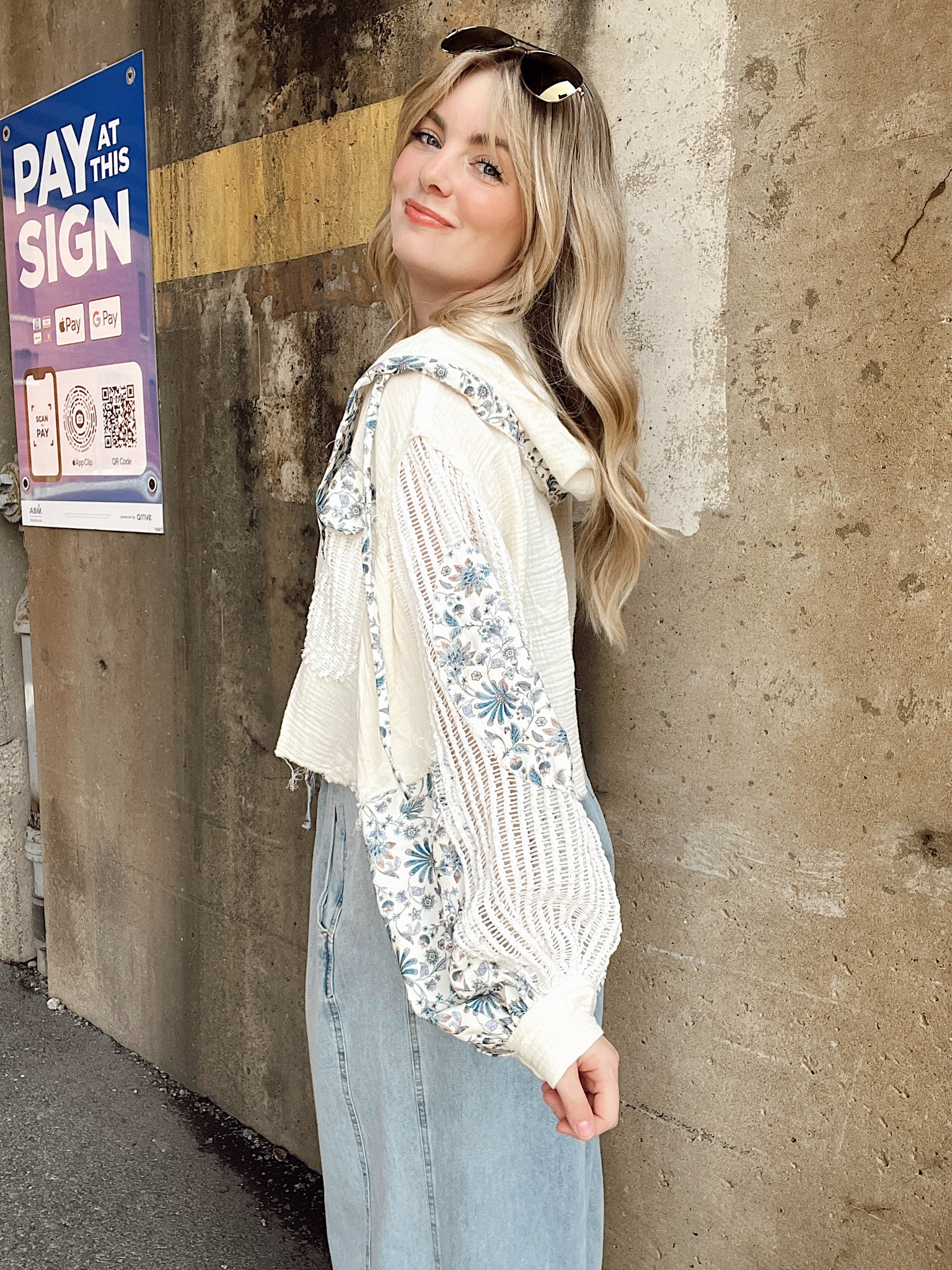 Stay Groovy Button Down Pullover
