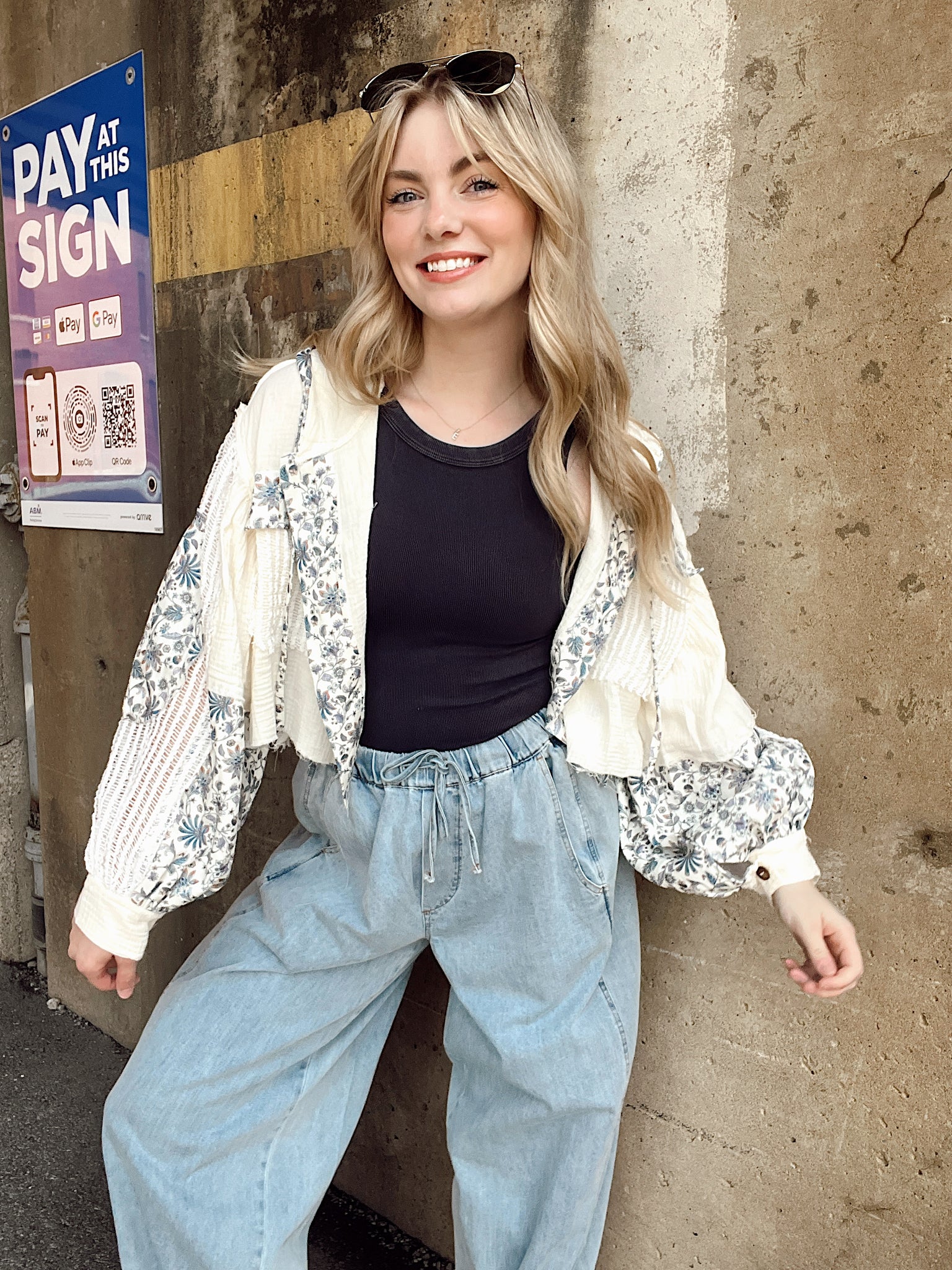 Stay Groovy Button Down Pullover