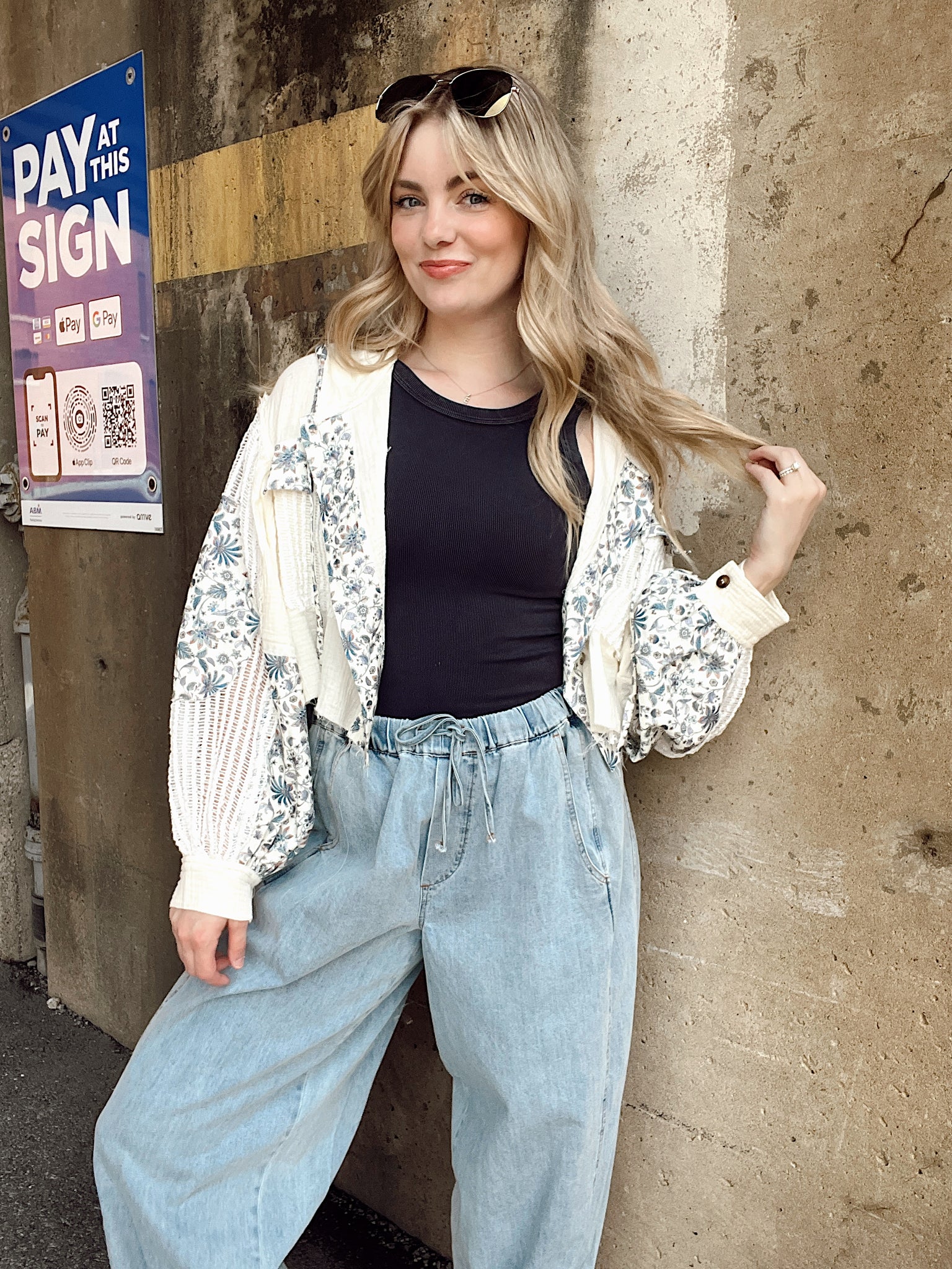 Stay Groovy Button Down Pullover