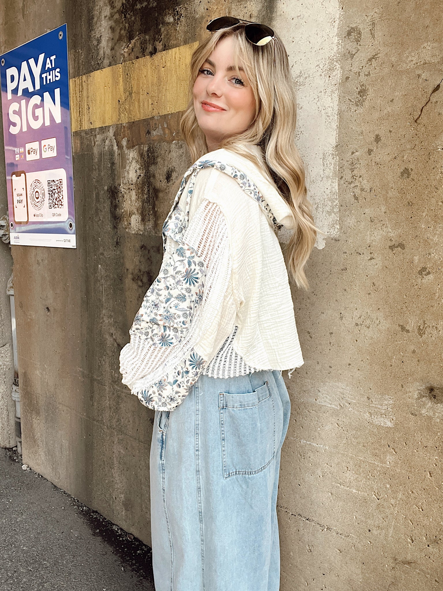 Stay Groovy Button Down Pullover