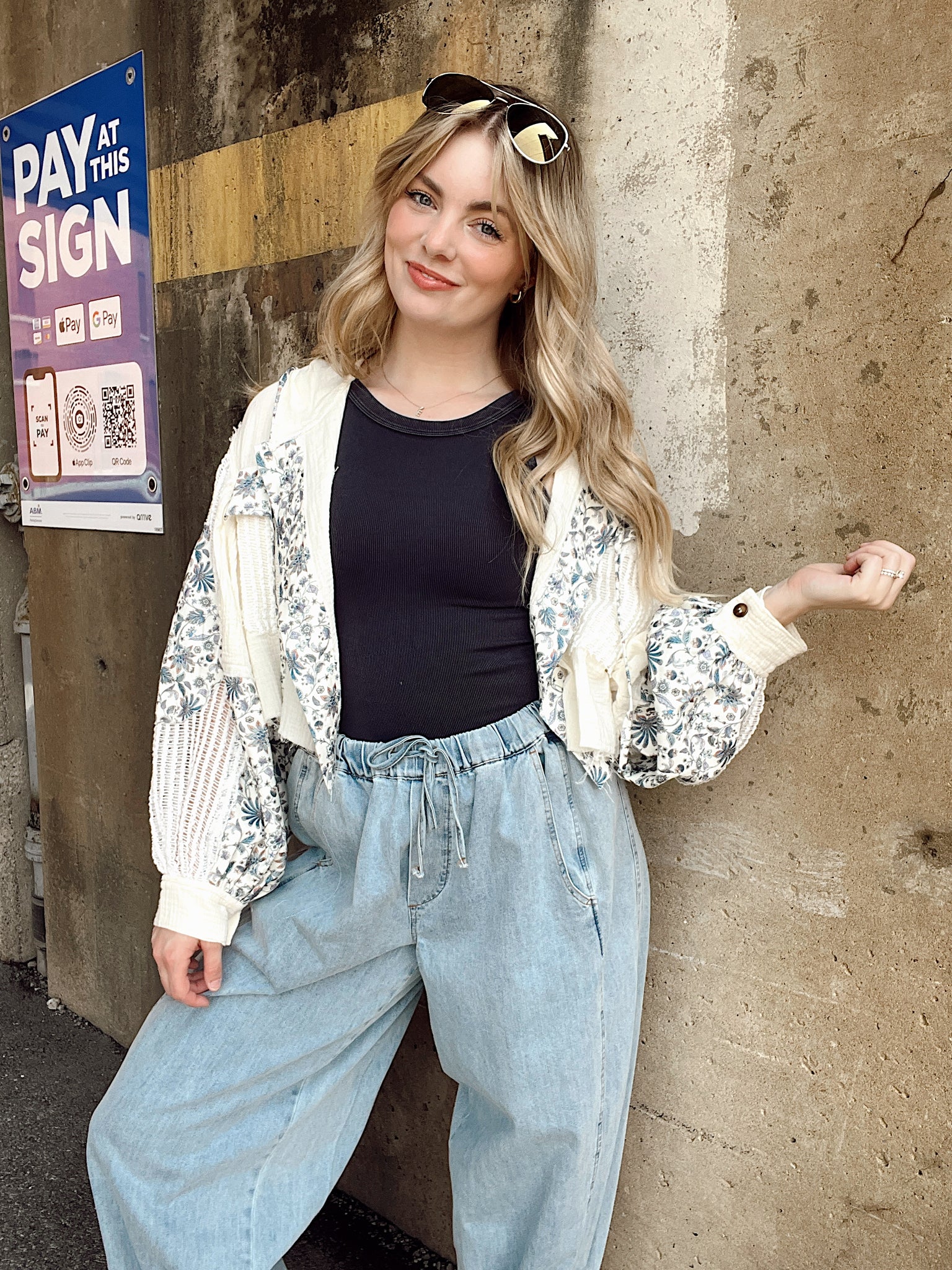 Stay Groovy Button Down Pullover