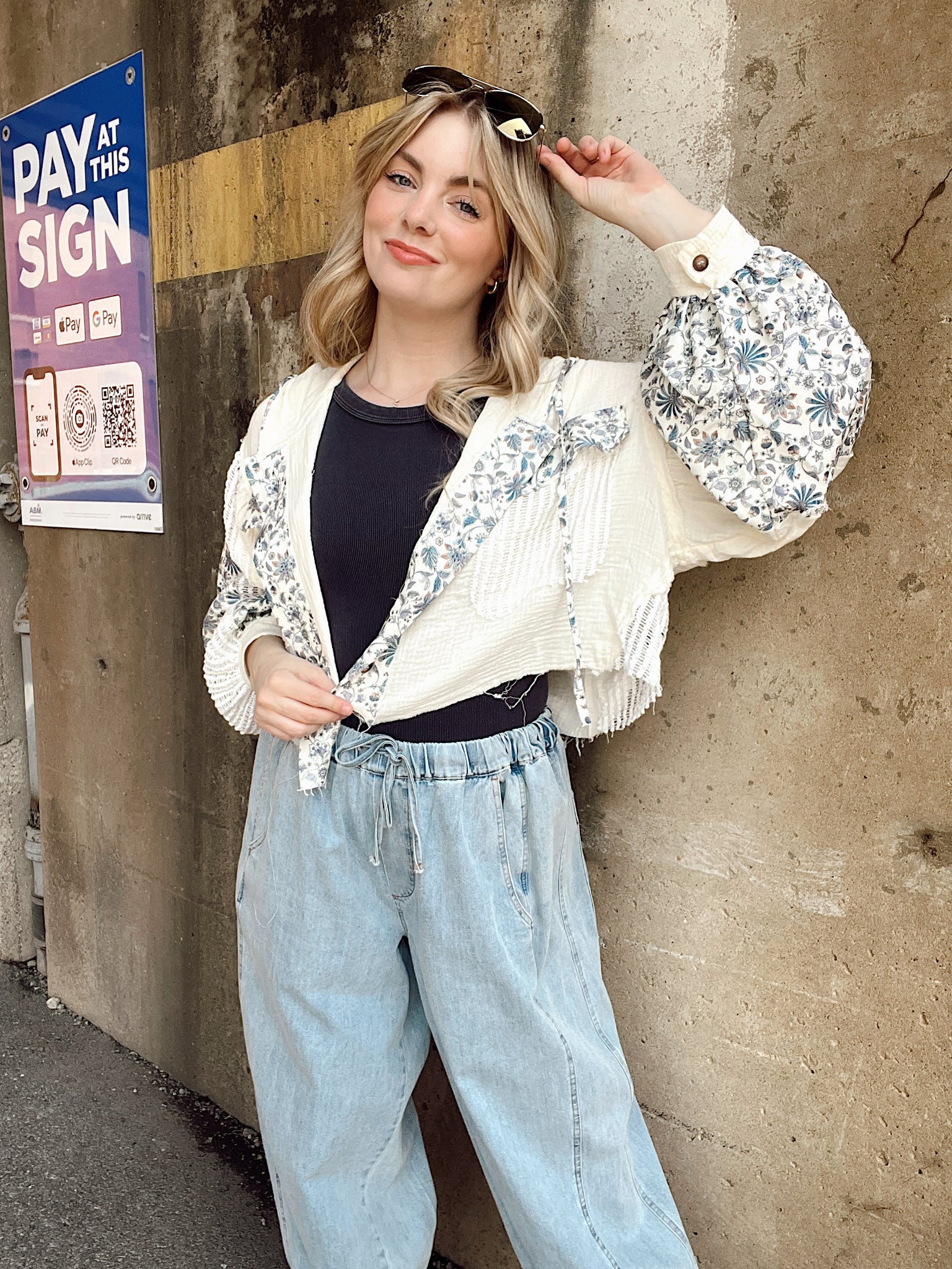 Stay Groovy Button Down Pullover