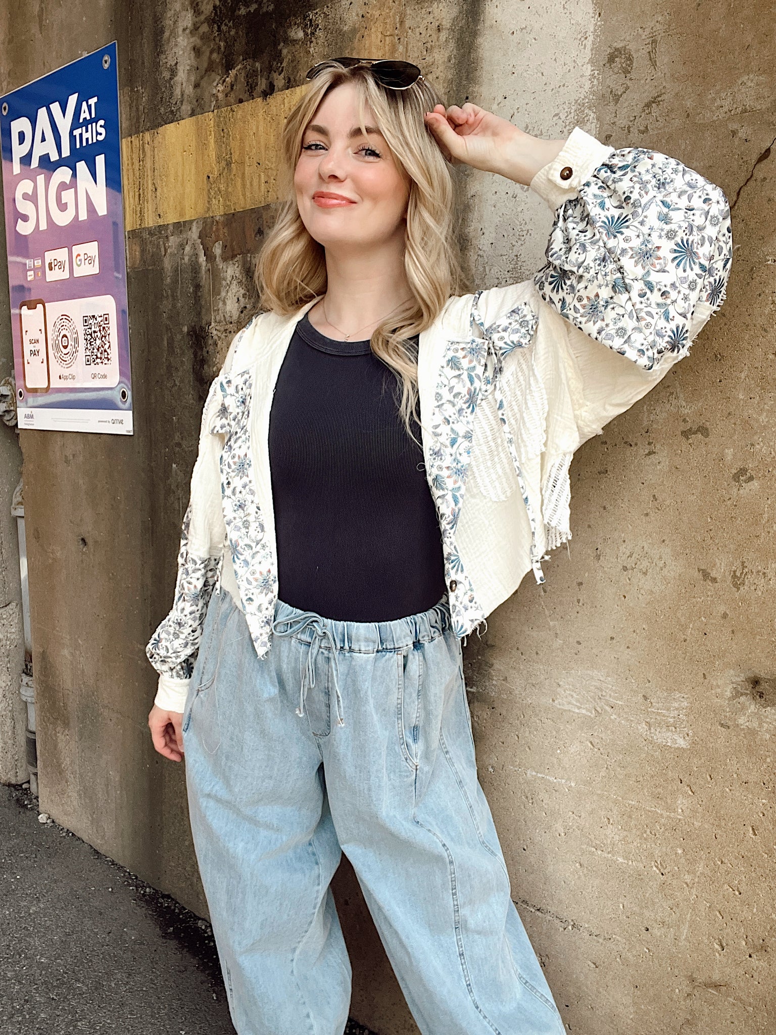 Stay Groovy Button Down Pullover