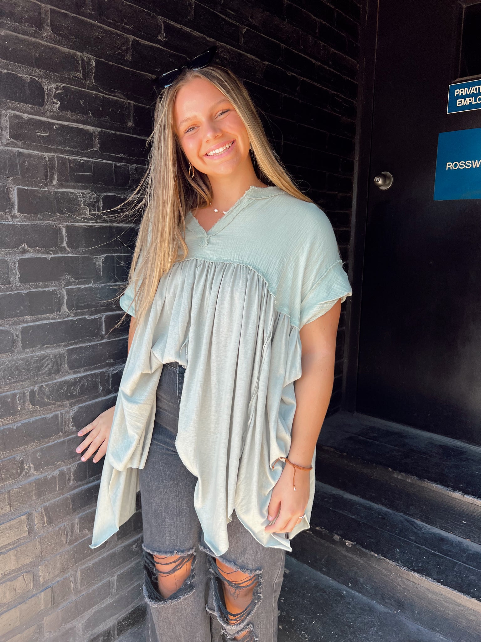 Coffee D8 Sage Flowy Top