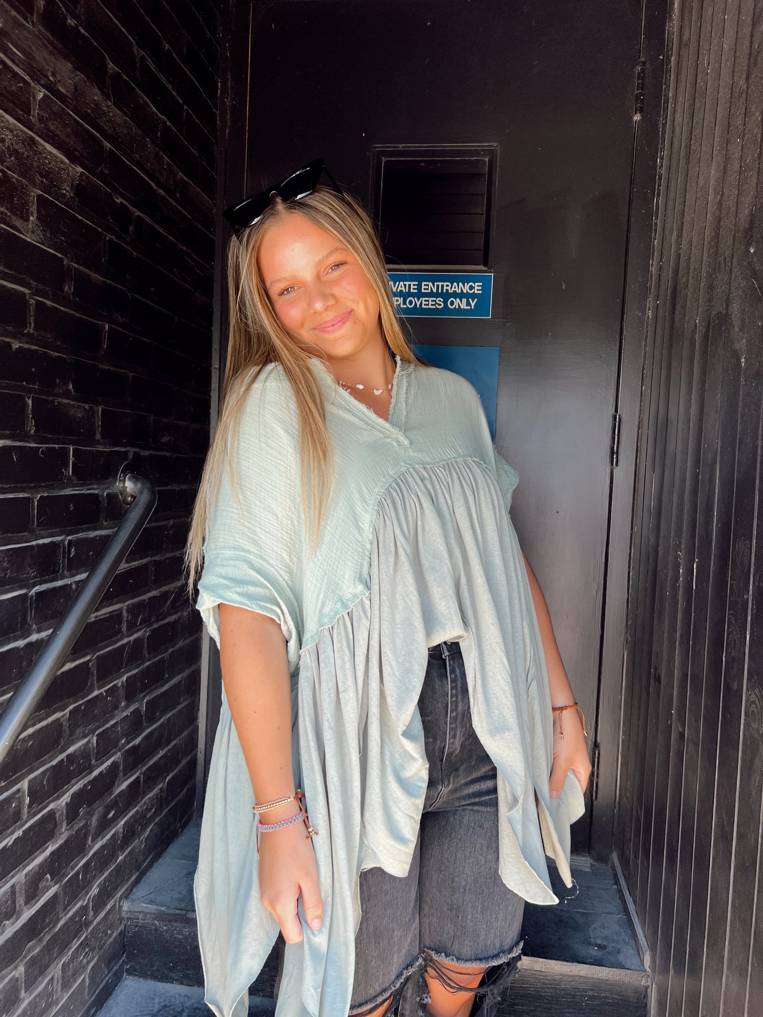 Coffee D8 Sage Flowy Top