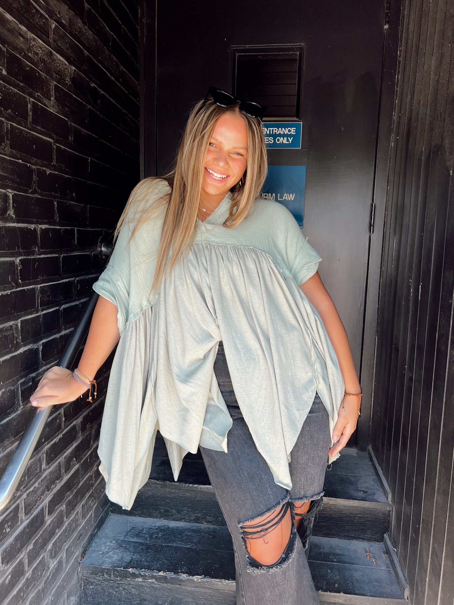 Coffee D8 Sage Flowy Top