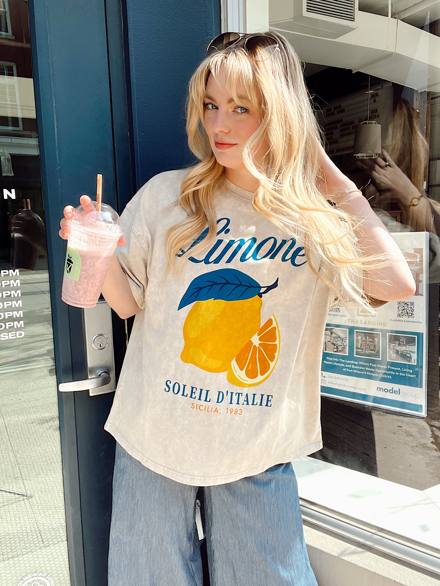 Limone Vintage Oversized Tee