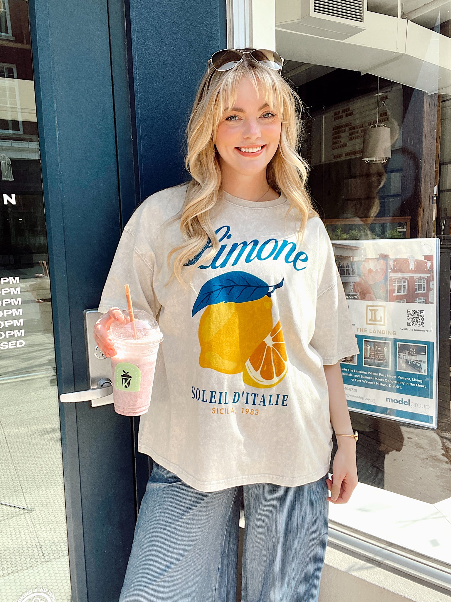 Limone Vintage Oversized Tee