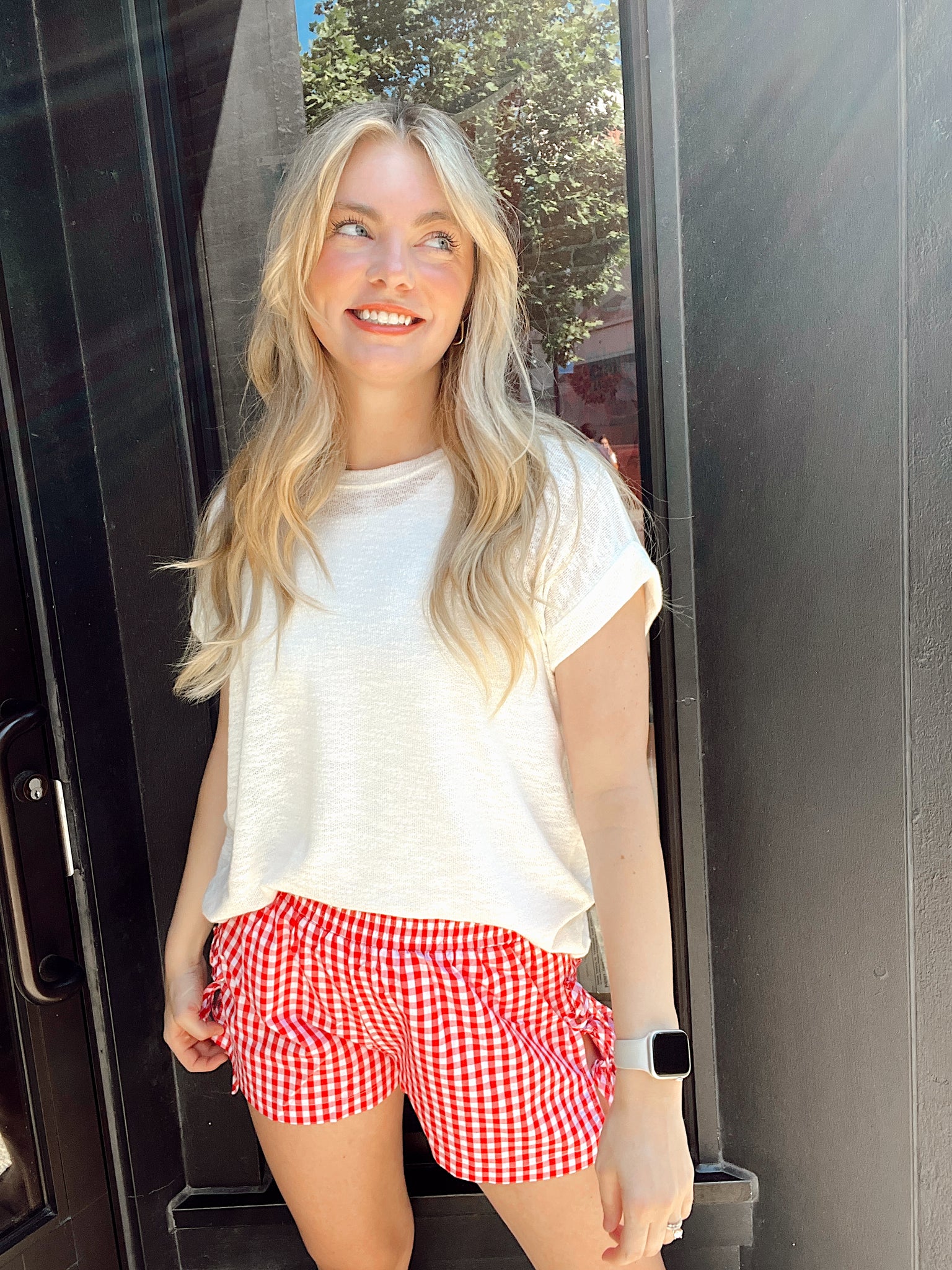 Strawberry Summer Tie Shorts