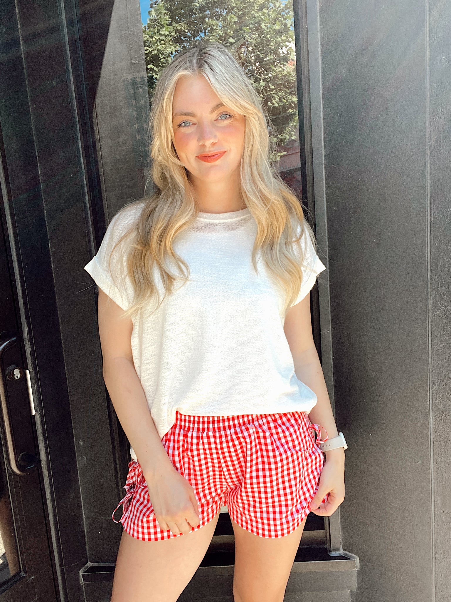 Strawberry Summer Tie Shorts