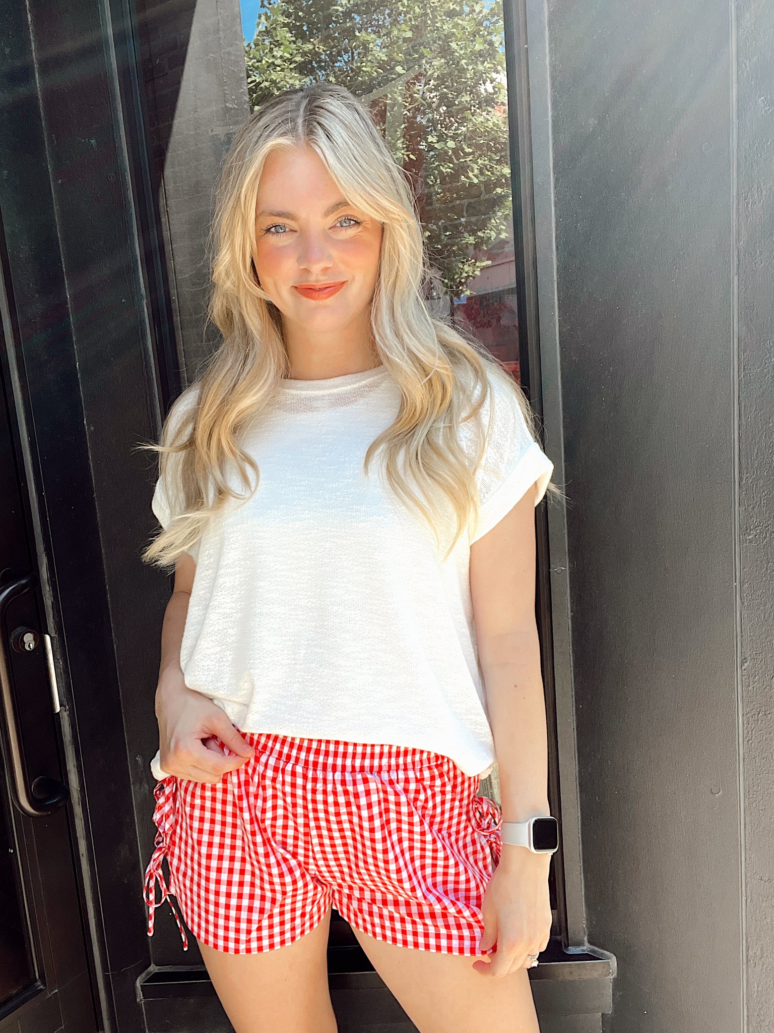 Strawberry Summer Tie Shorts
