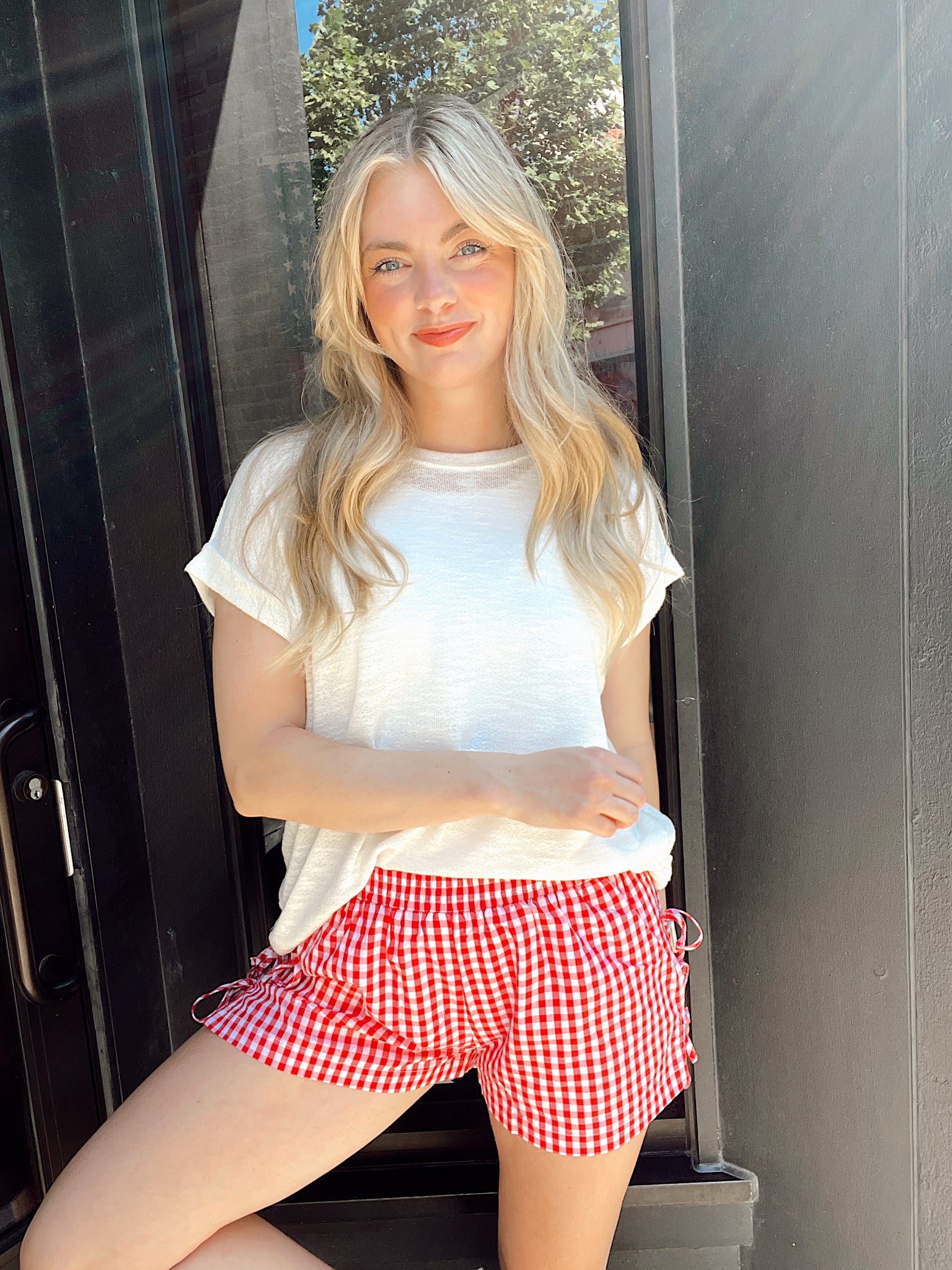 Strawberry Summer Tie Shorts